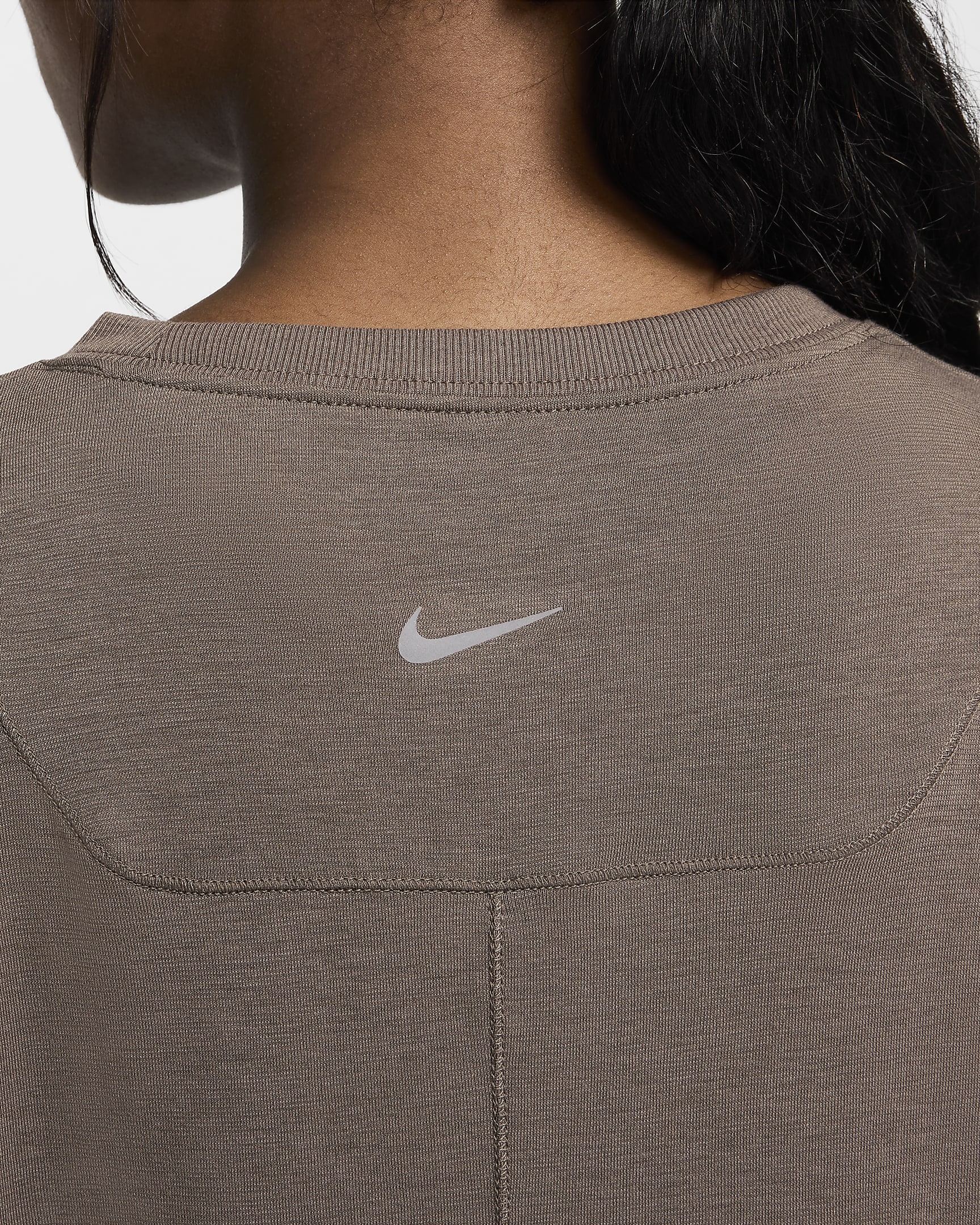 Nike One Relaxed Women's Dri-FIT Short-Sleeve Top - Ironstone/Black