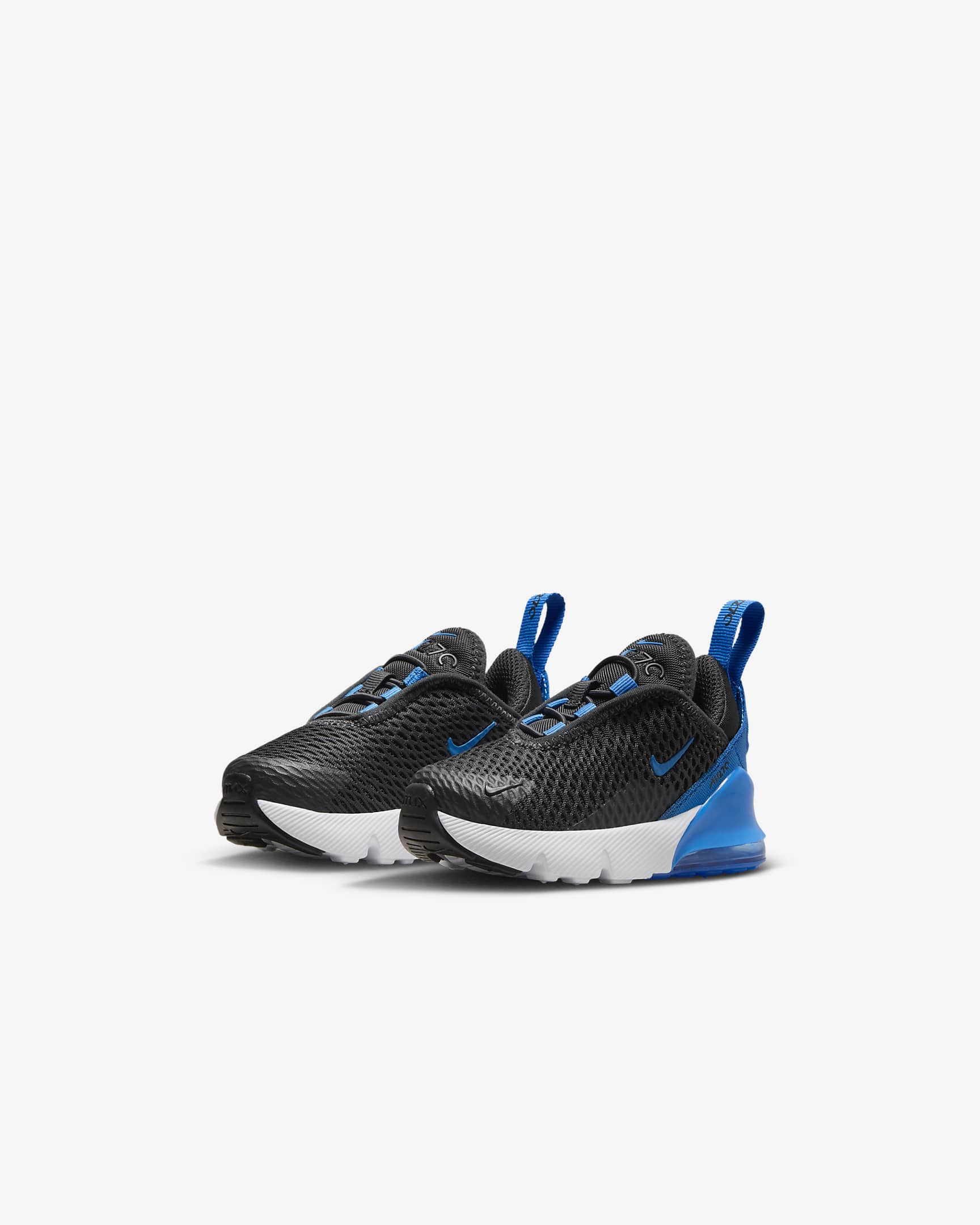 Nike Air Max 270 Baby/Toddler Shoe - Anthracite/Black/White/Light Photo Blue