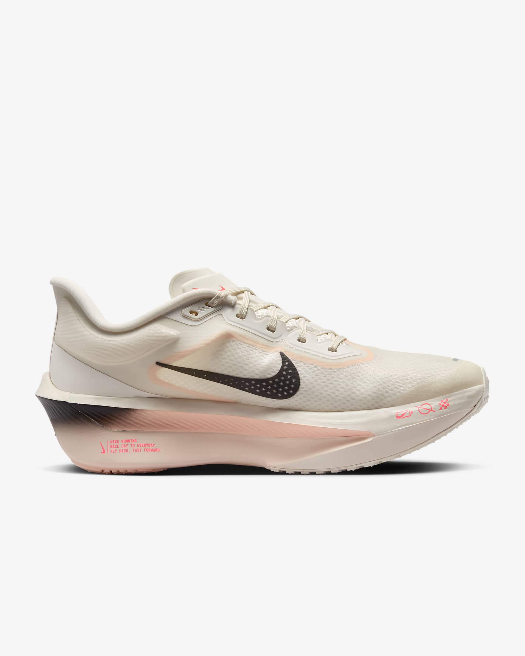 Nike Zoom Fly 6 Erkek Yol Koşu Ayakkabısı - Pale Ivory/Crimson Tint/Sail/Siyah