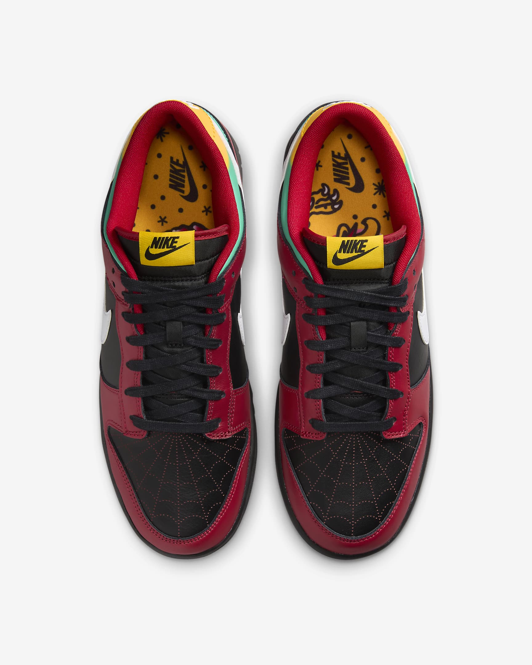 รองเท้าผู้ชาย Nike Dunk Low Retro LTD - ดำ/Gym Red/University Gold/ขาว