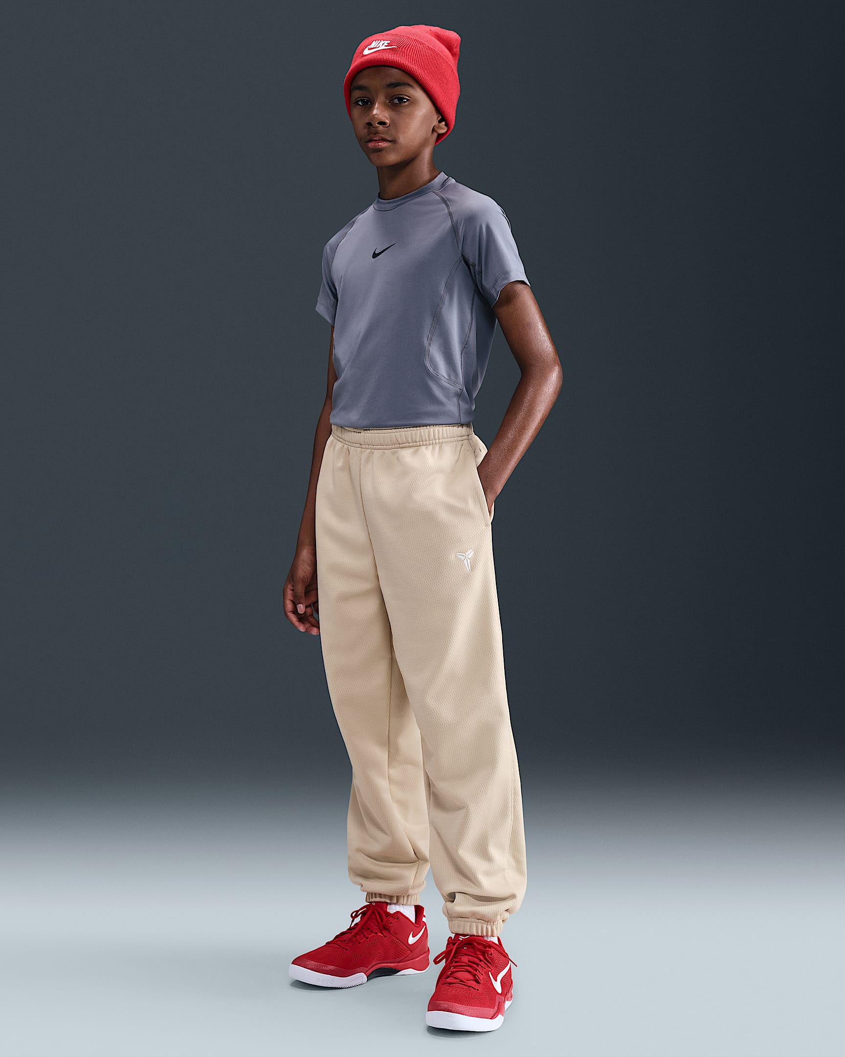 Kalhoty Kobe Therma-FIT pro větší děti - Sanddrift/Bílá