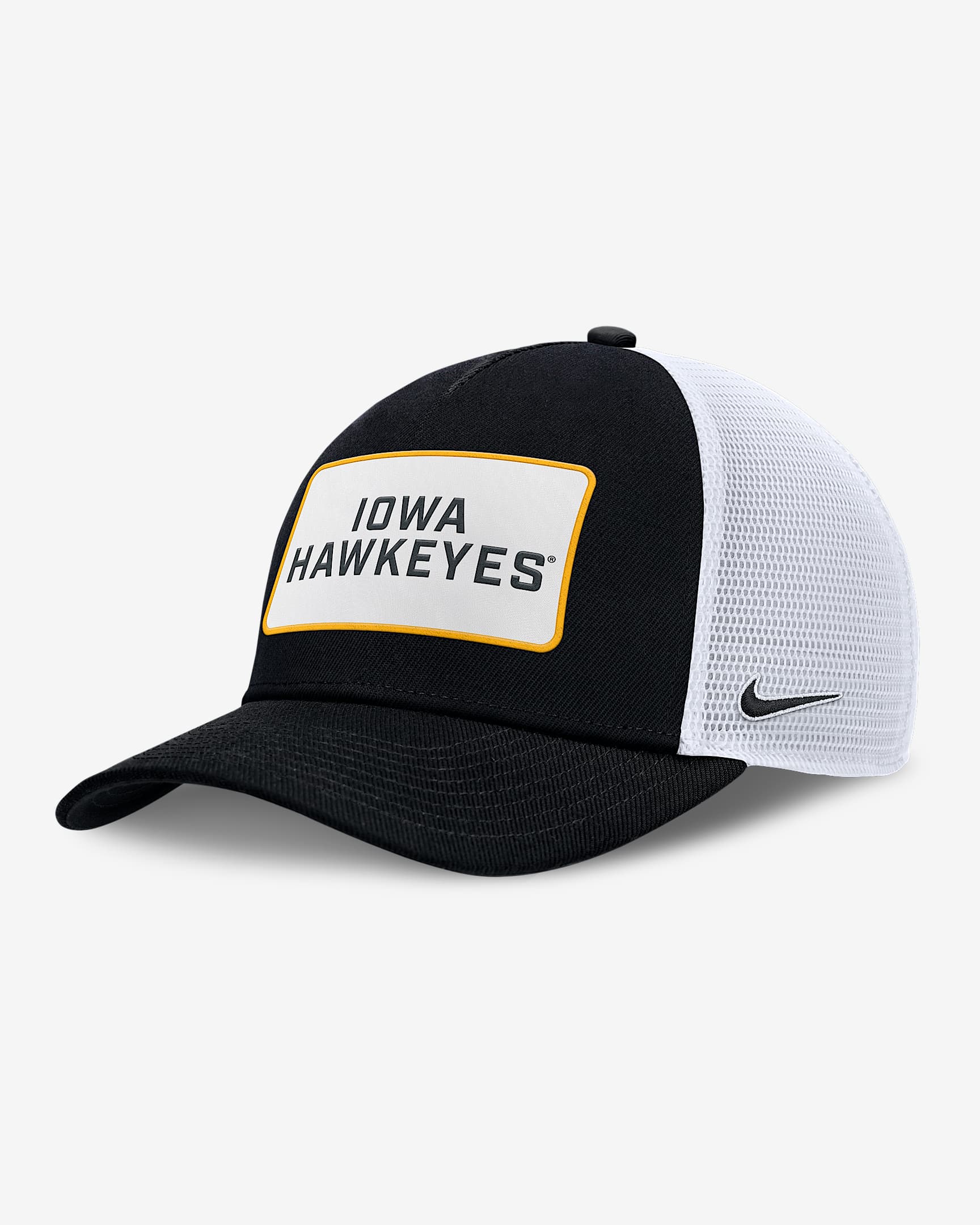 Iowa On-Field Rise Men's Nike College Trucker Adjustable Hat - Black