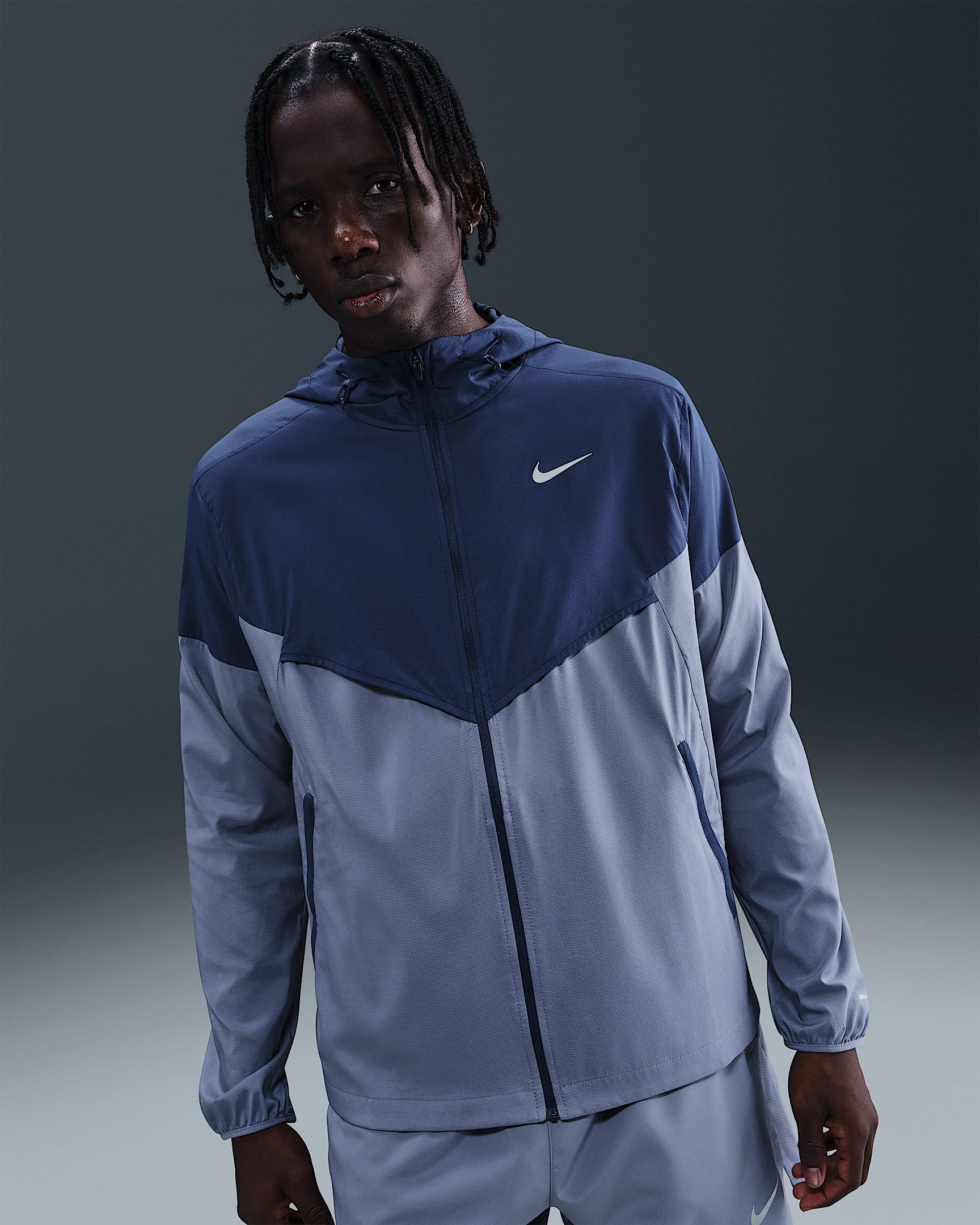 Nike Impossibly Light Windrunner Men's Running Jacket - Blue Void/Blue Void/World Indigo
