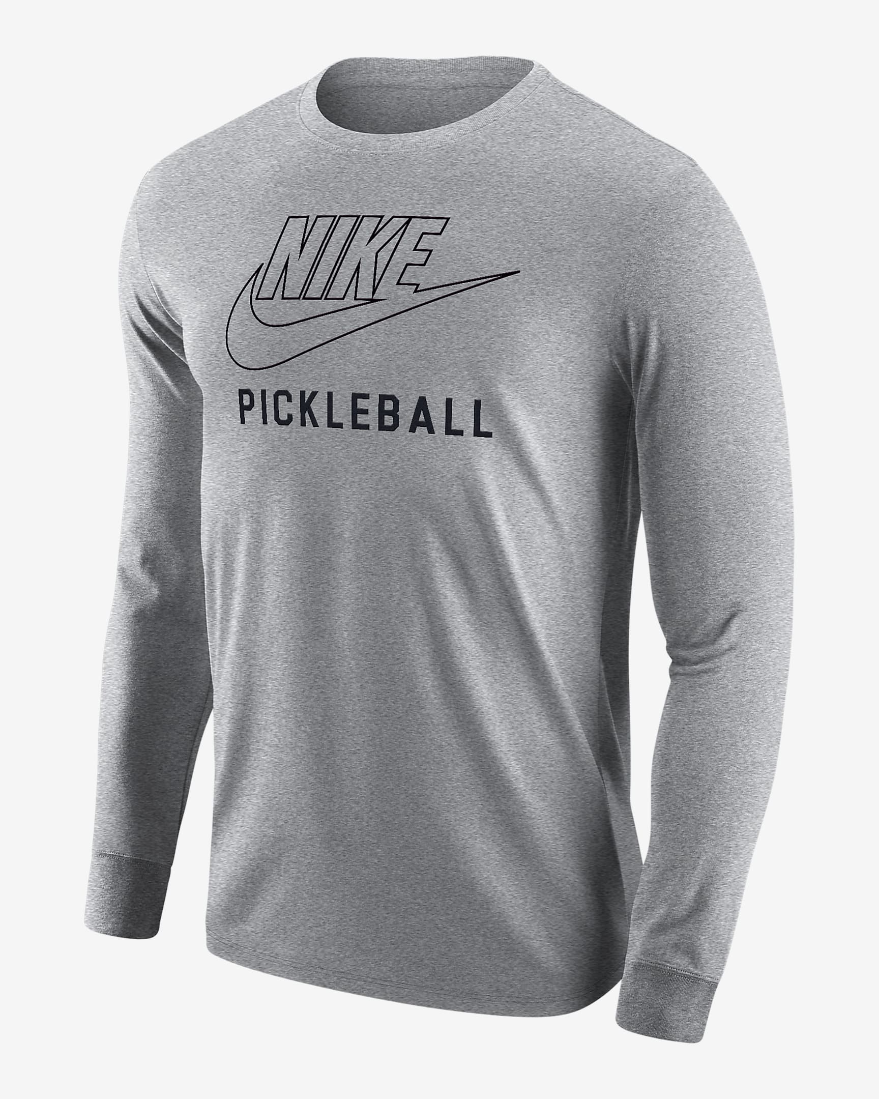 Nike Swoosh Men's Pickleball Long-Sleeve T-Shirt - Dark Grey Heather