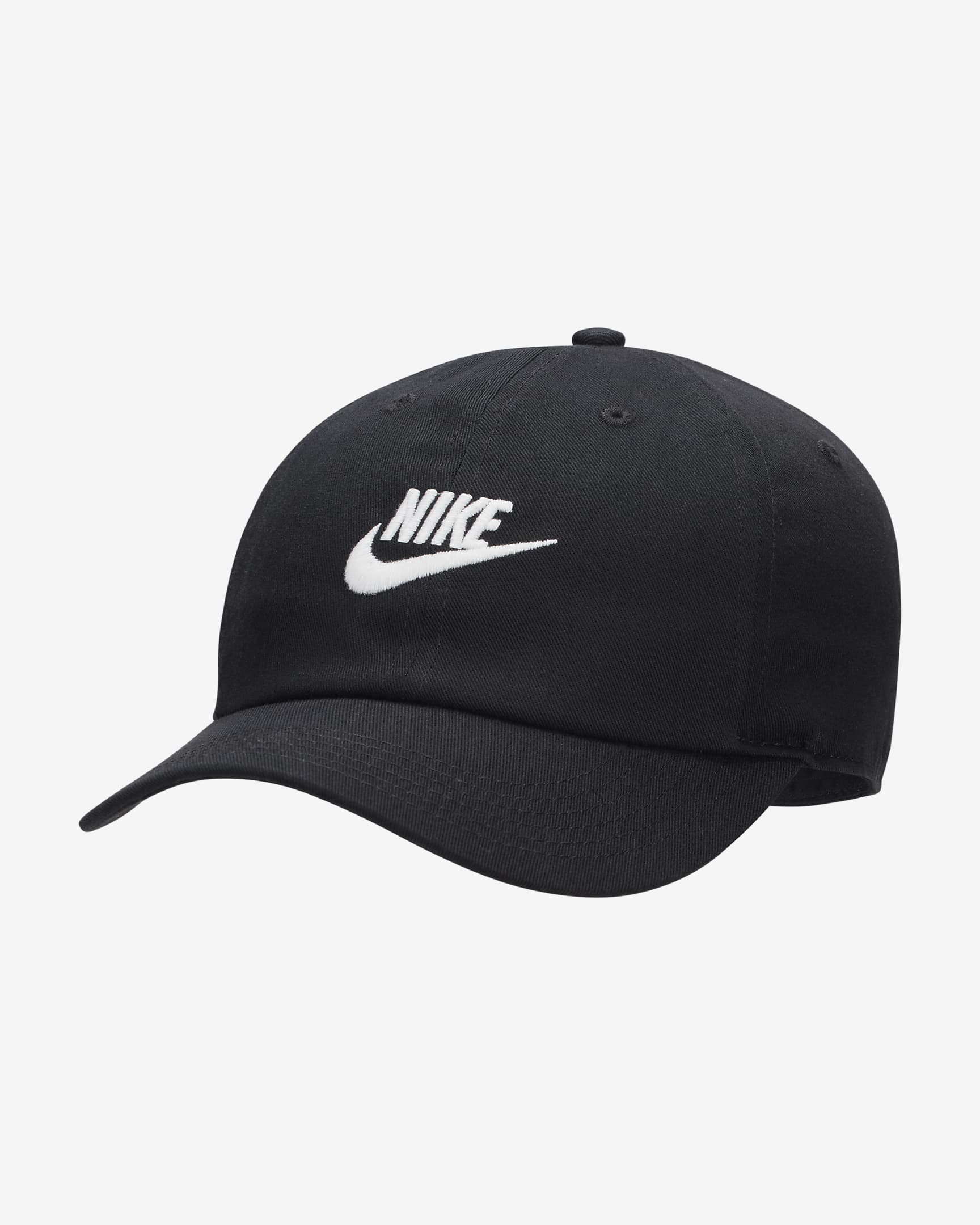 Nike Club unstrukturierte Futura Wash-Cap für Kinder - Schwarz/Weiß