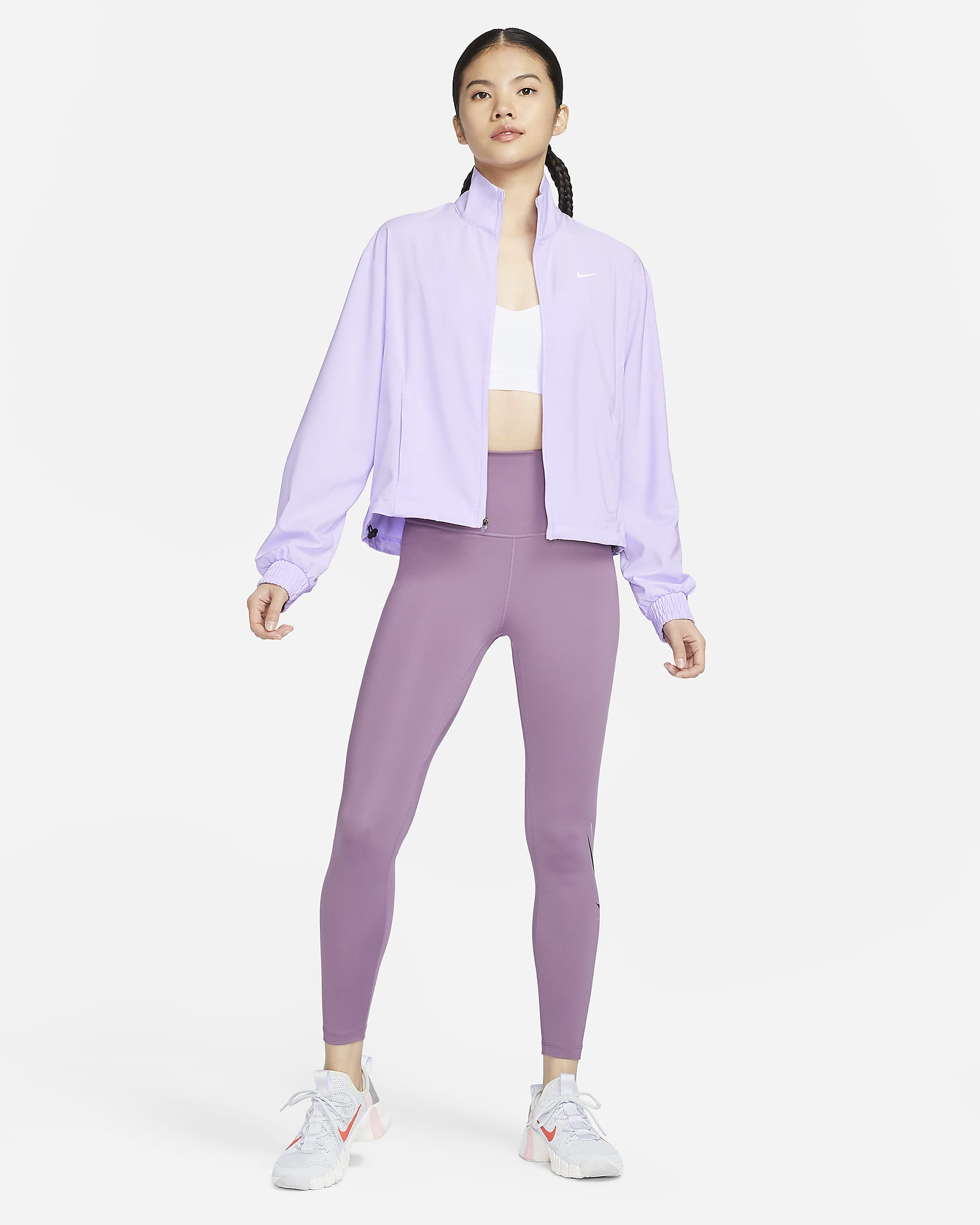 Nike Dri-FIT One Women's Jacket - Lilac Bloom/White