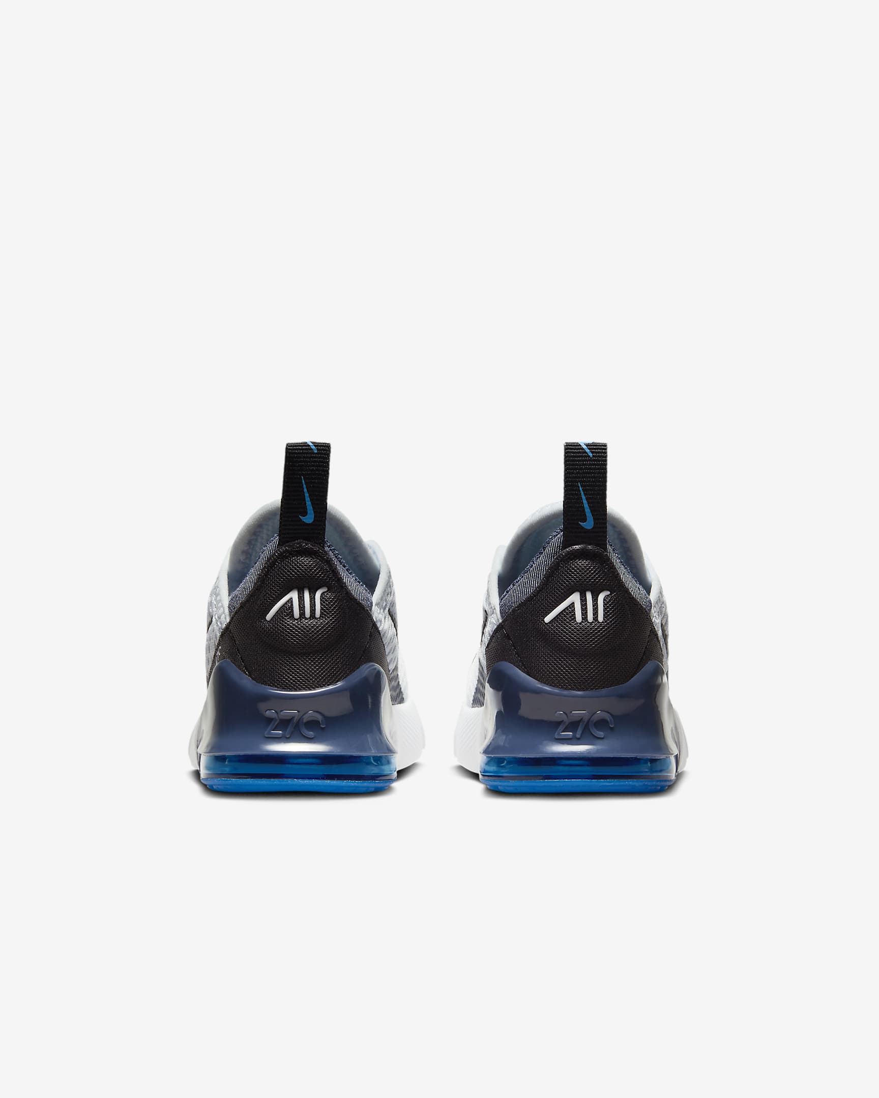 Sapatilhas Nike Air Max 270 para bebé - Cinzento Football/Azul Thunder/Azul Photo/Preto