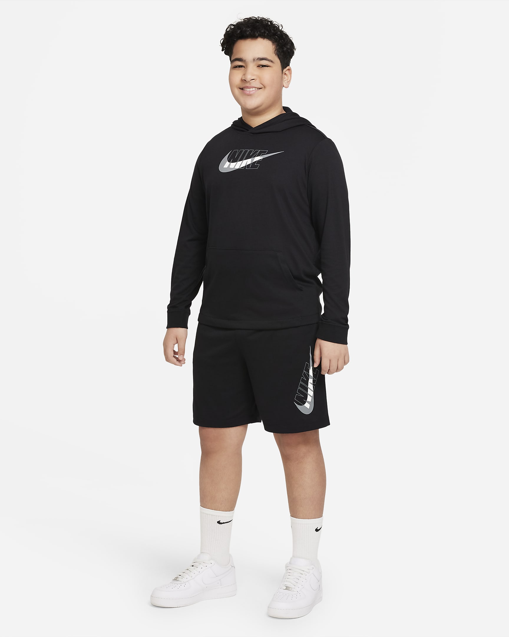 Nike Sportswear Big Kids' (Boys') Jersey Pullover Hoodie (Extended Size ...