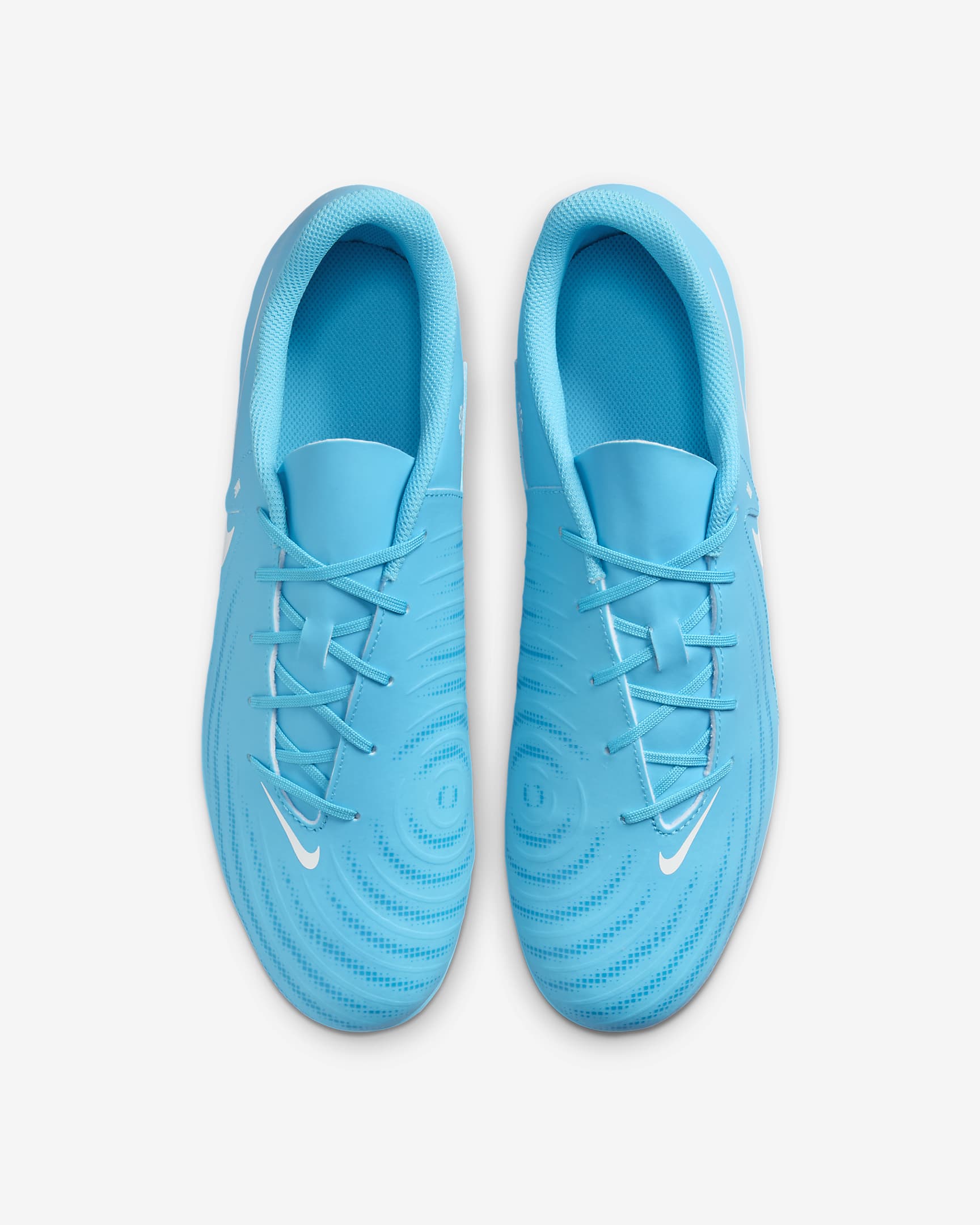 Chaussure de foot à crampons basse MG Nike Phantom GX 2 Club - Blue Fury/Blanc