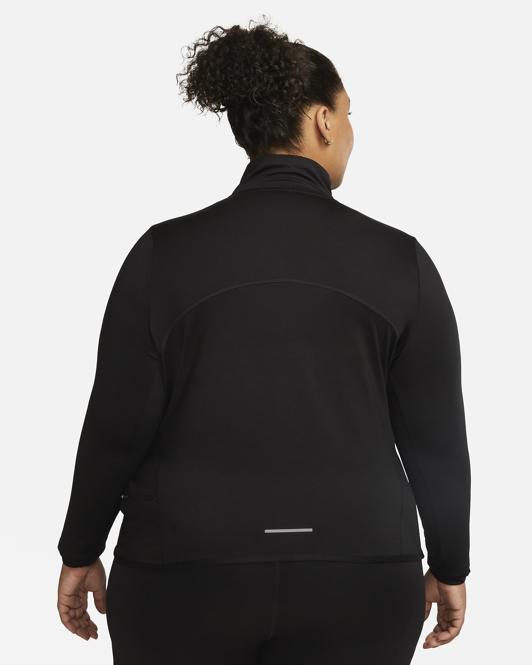 Haut de running à 1/4 de zip Nike Dri-FIT Swift Element UV pour femme (grande taille) - Noir