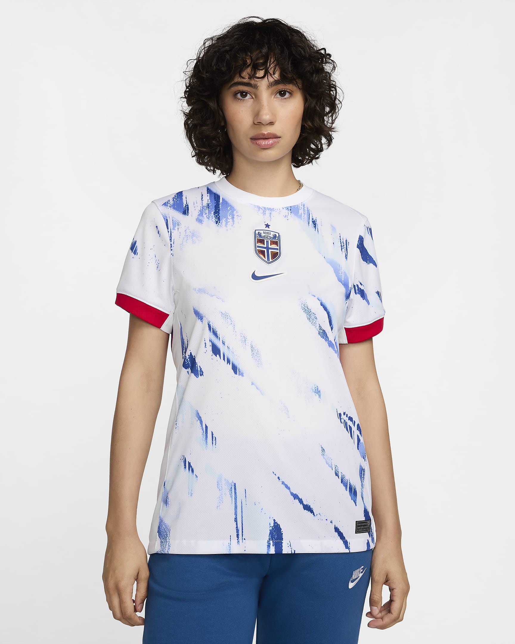 Norway (Women's Team) 2024/25 Stadium Away Women's Nike Dri-FIT Football Replica Shirt - White/University Red/University Red/Old Royal