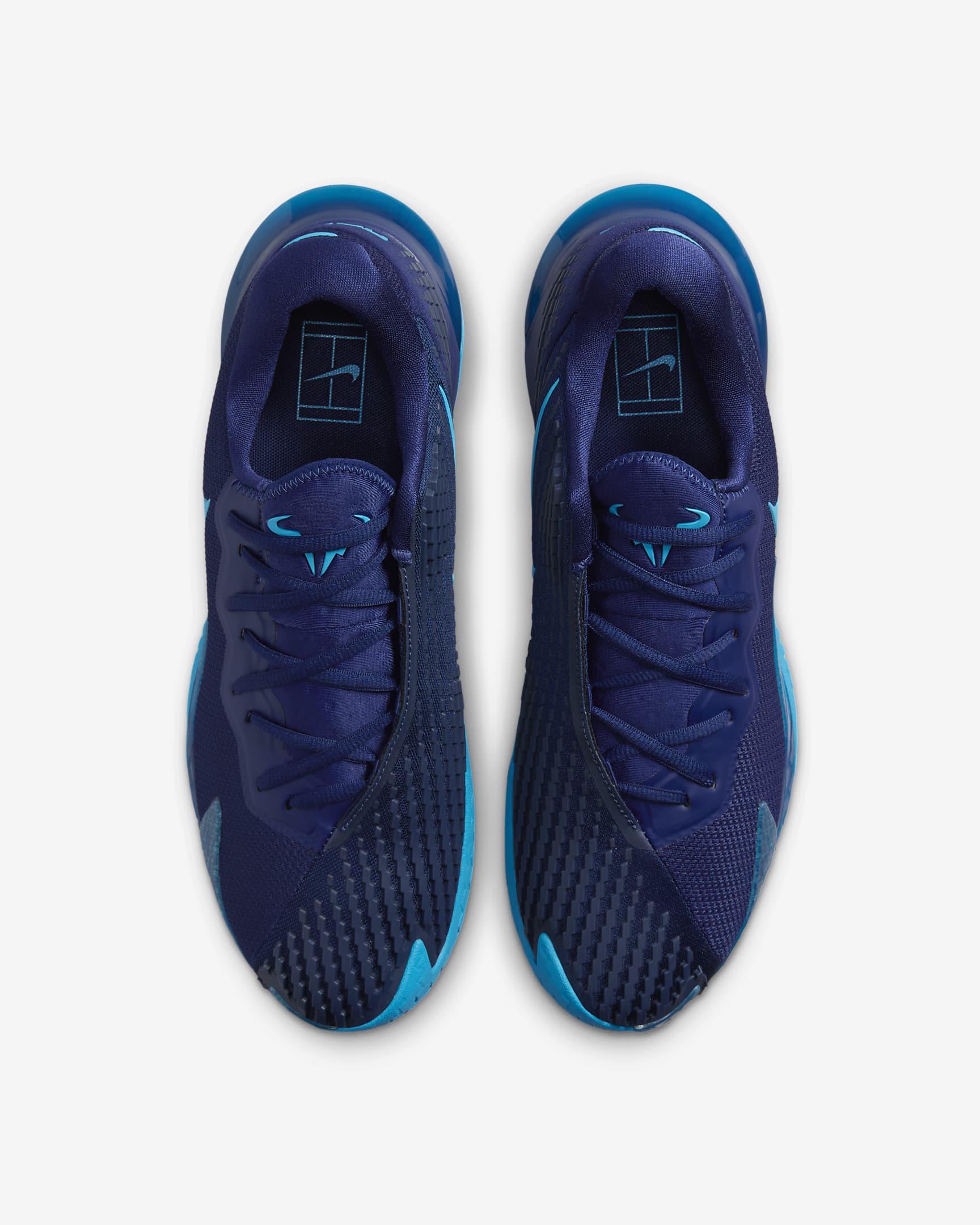 NikeCourt Zoom Vapor Cage 4 Rafa Men's Hard Court Tennis Shoes - Blue Void/Blue Void/Laser Blue