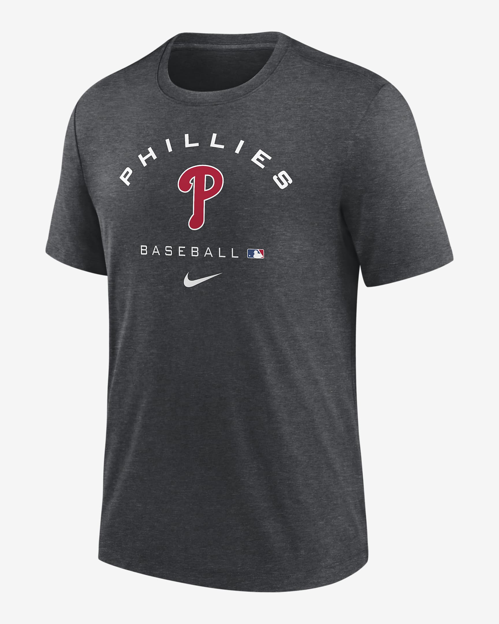 Nike Dri-FIT Team (MLB Philadelphia Phillies) Men's T-Shirt - Charcoal Heather