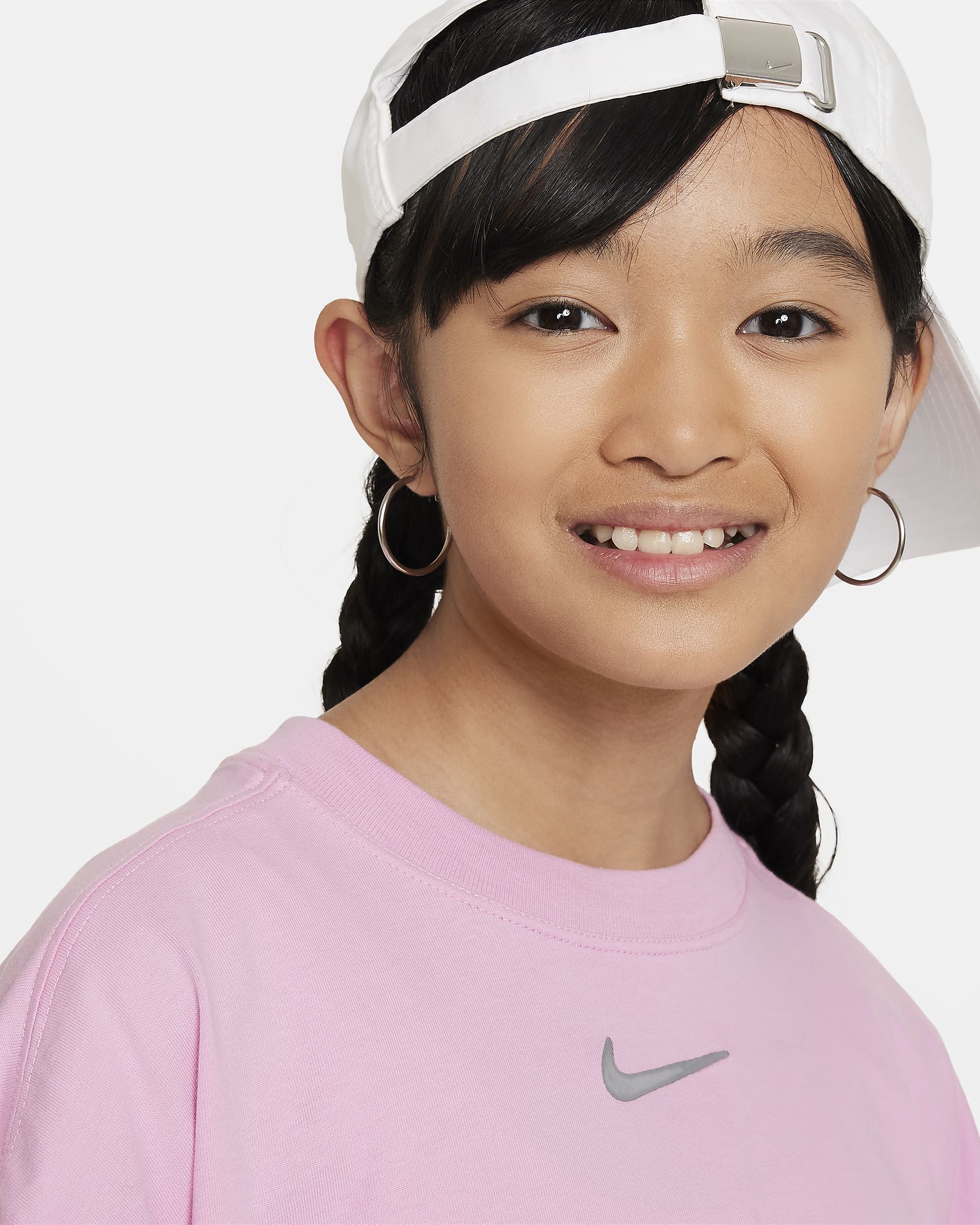 Nike Sportswear Older Kids' (Girls') Oversized T-Shirt - Pink Rise