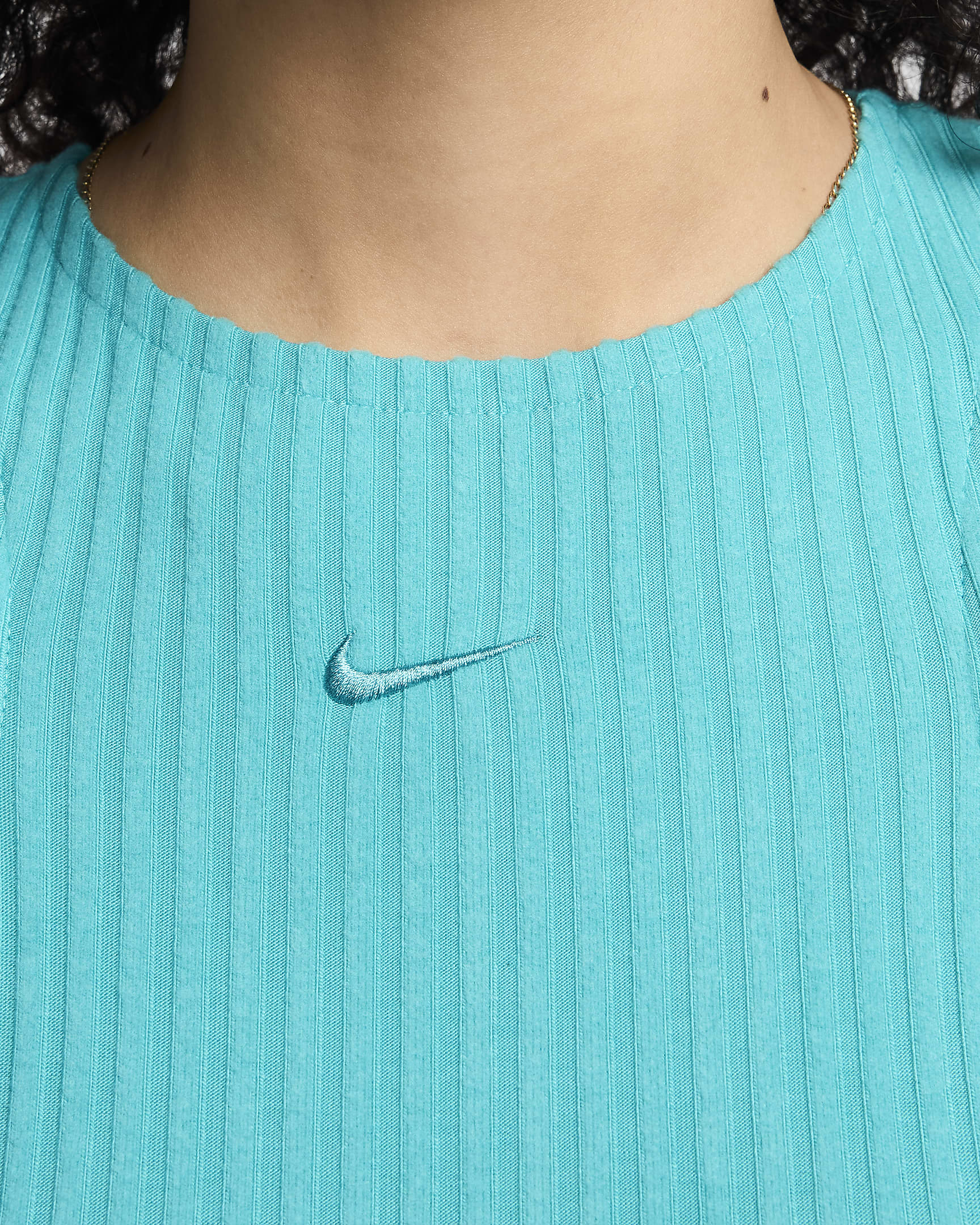 Vestido sin mangas slim midi para mujer Nike Sportswear Chill Rib - Cactus empolvado/Cactus empolvado