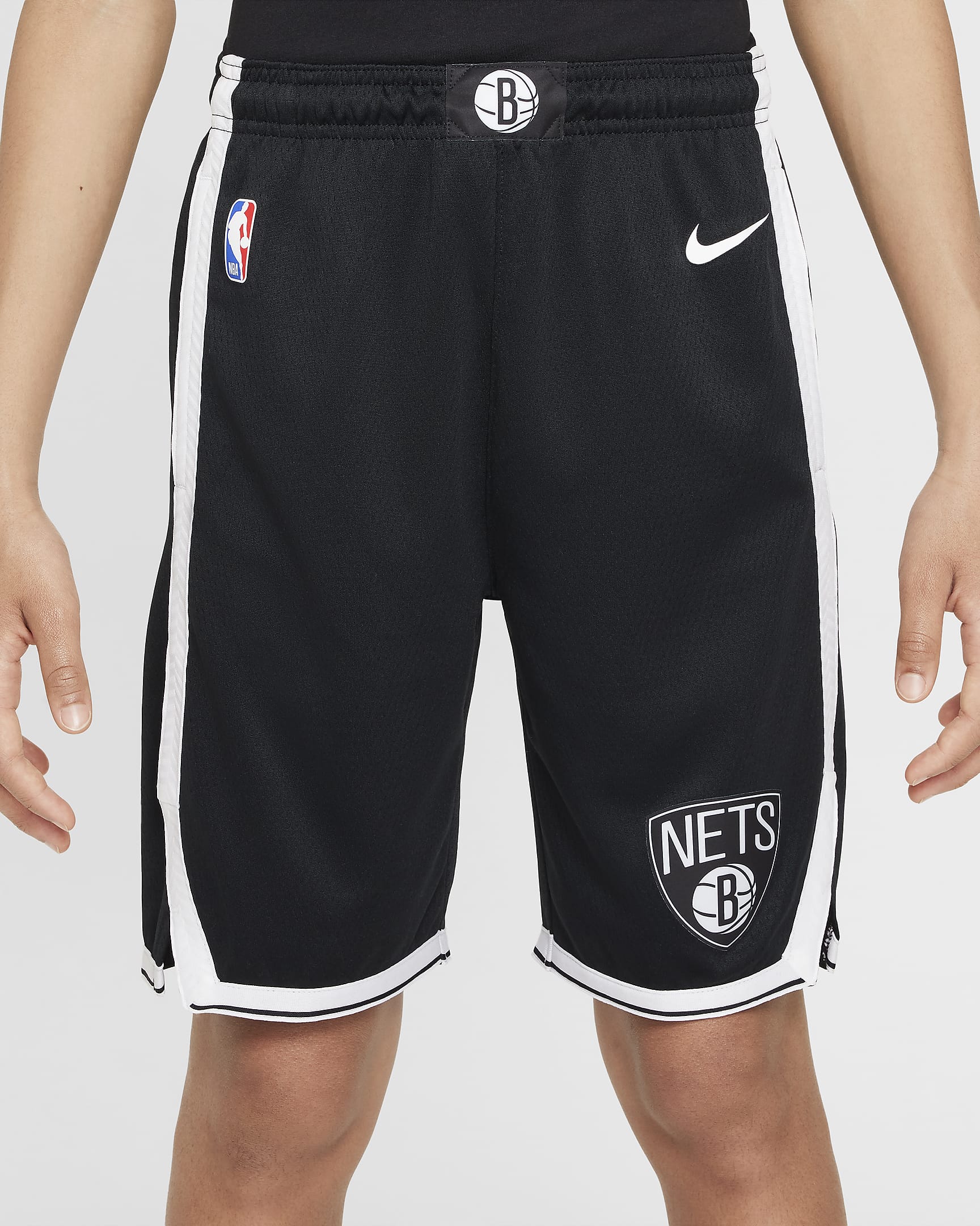 Brooklyn Nets 2023/24 Icon Edition Older Kids' (Boys') Nike NBA Swingman Shorts - Black