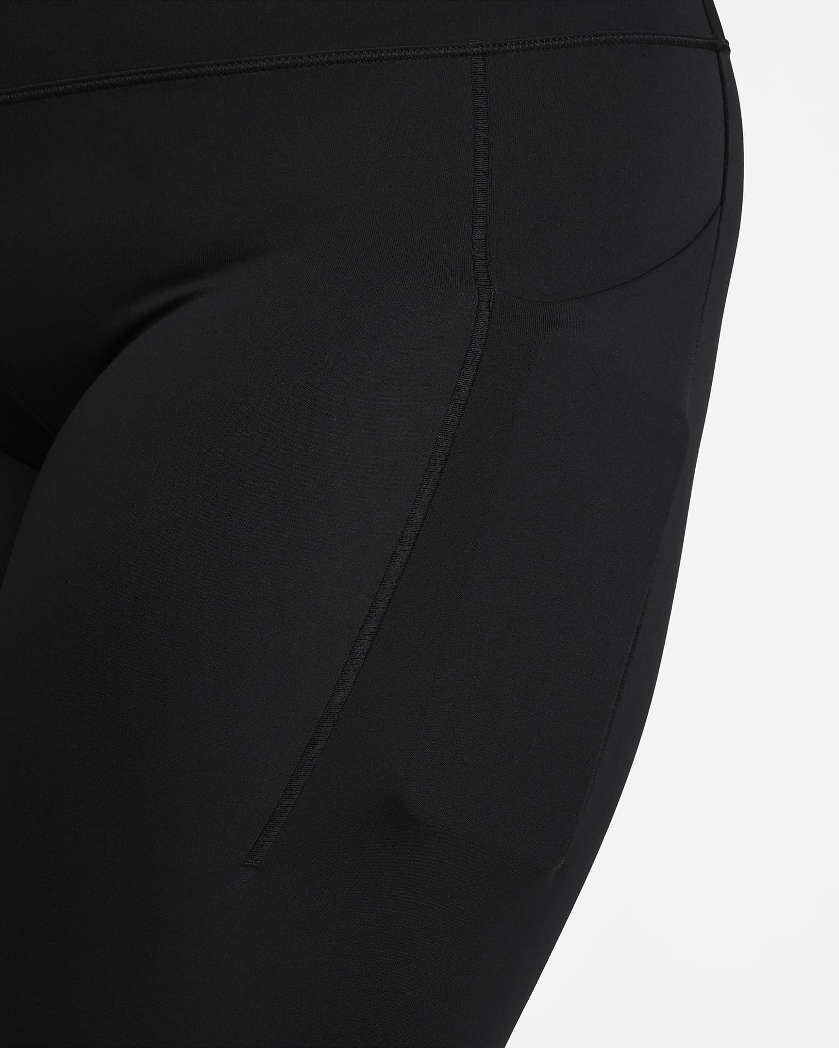 Nike Universa 7/8-Leggings mit mittlerem Halt, mittelhohem Bund und Taschen für Damen - Schwarz/Schwarz