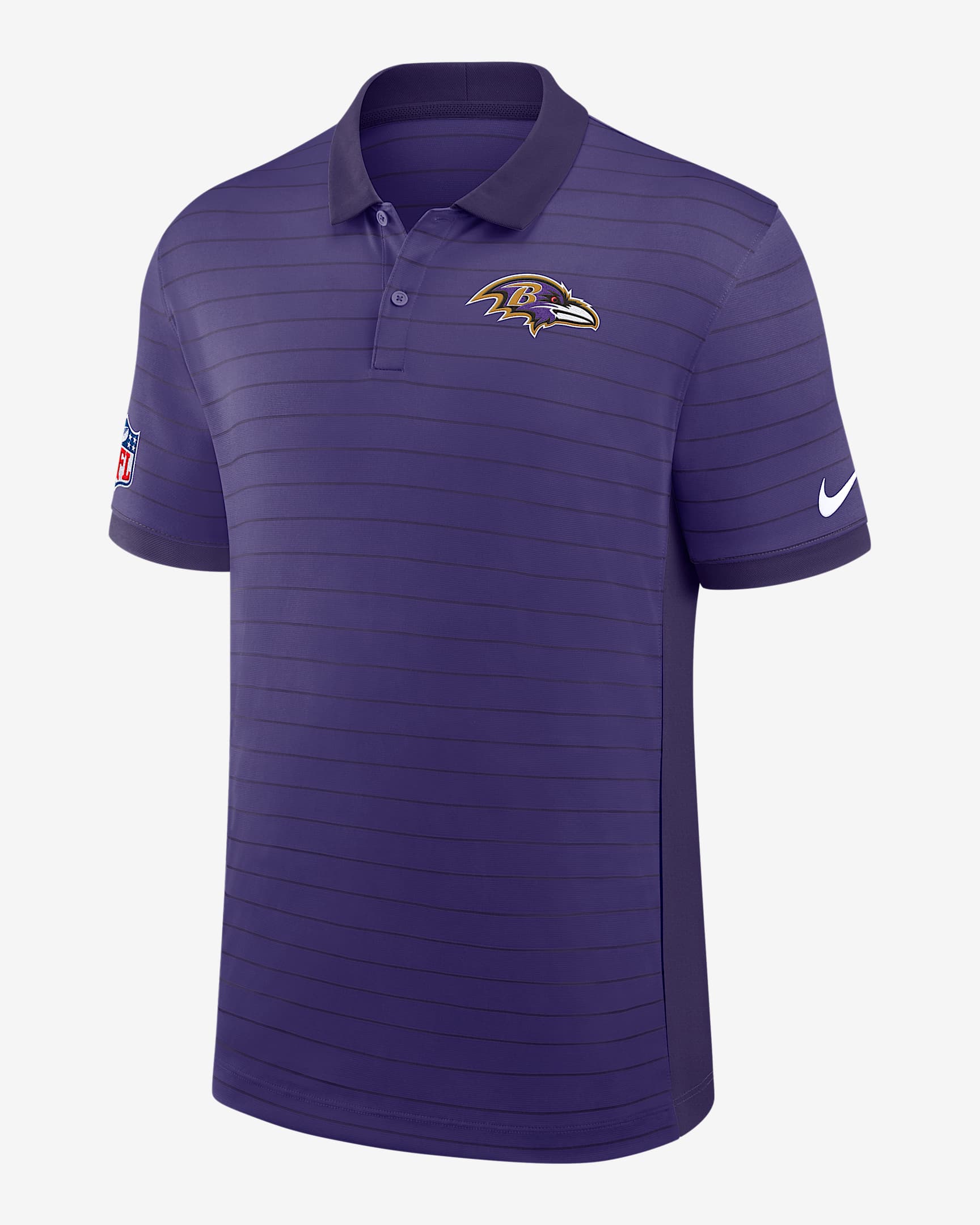 Baltimore Ravens Sideline Victory Stripe Men's Nike Dri-FIT NFL Polo - Purple