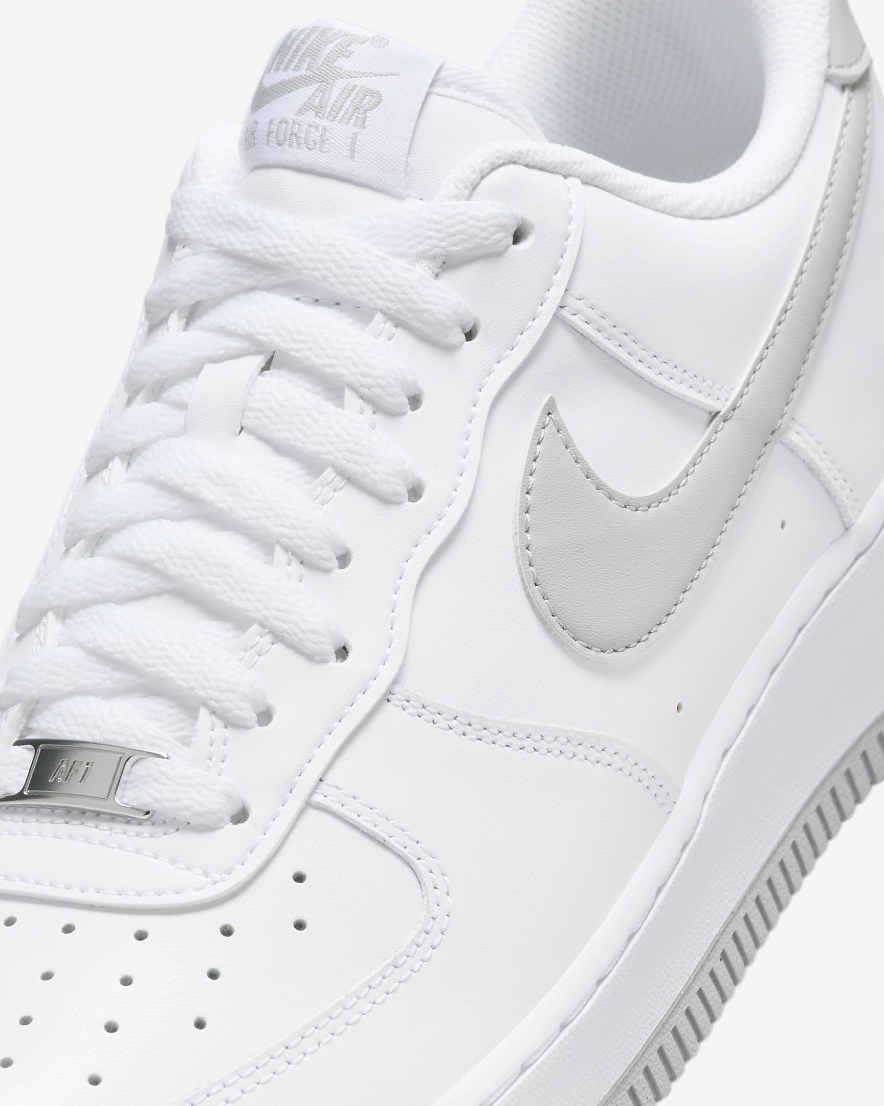 Nike Air Force 1 '07 Men's Shoes - White/White/Light Smoke Grey