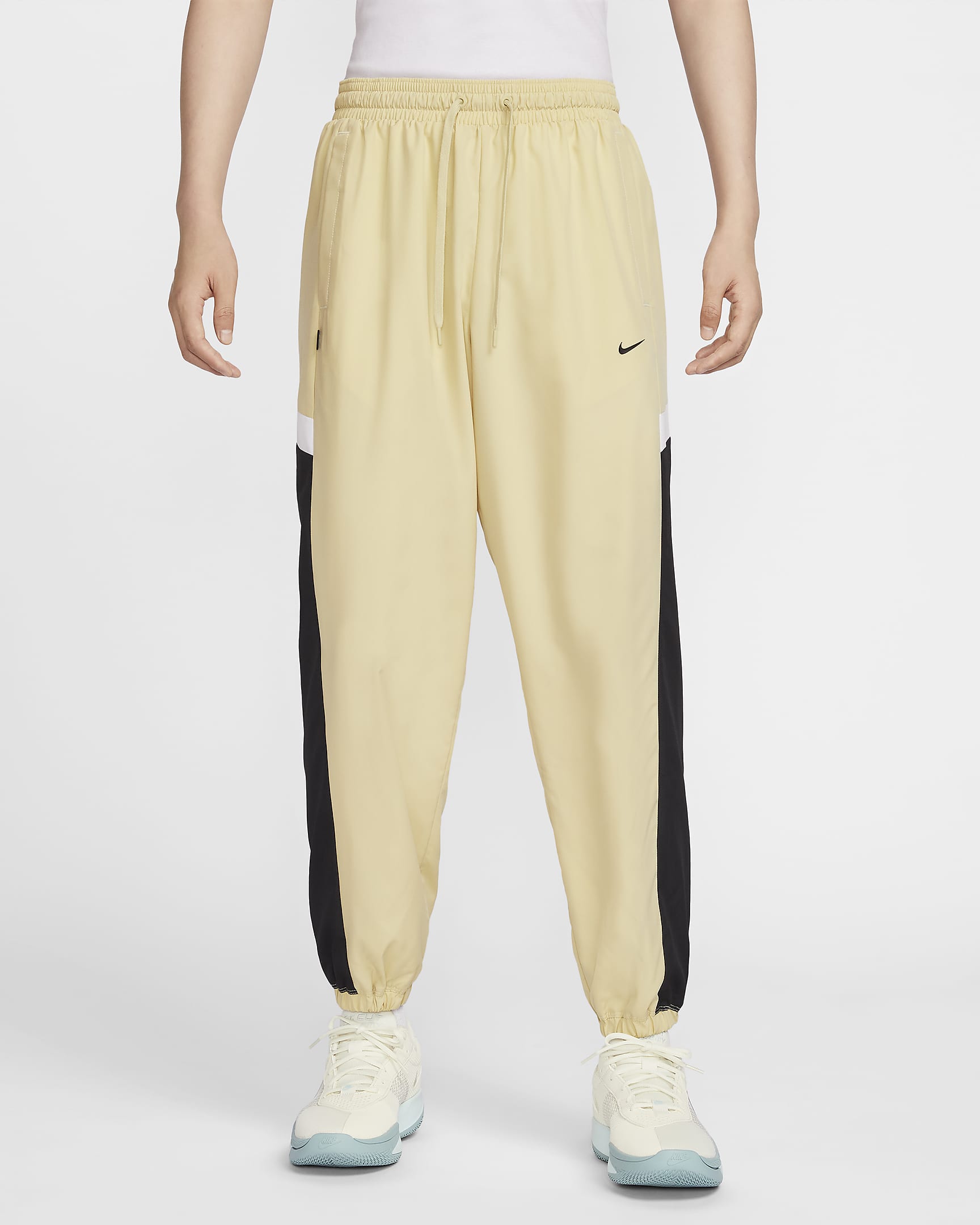 Nike Icon Men's Woven Basketball Pants - Team Gold/Black/White/Black