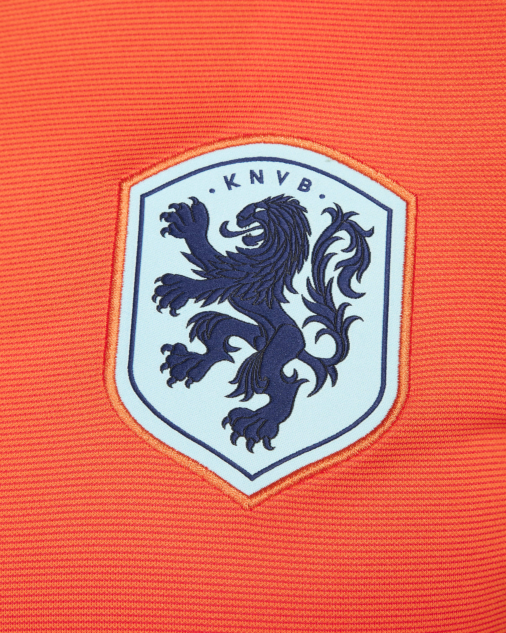 Hollandia (férficsapat) 2024/25 Stadium hazai Nike Dri-FIT női replika futballmez - Safety Orange/Blue Void/Copa/Blue Void