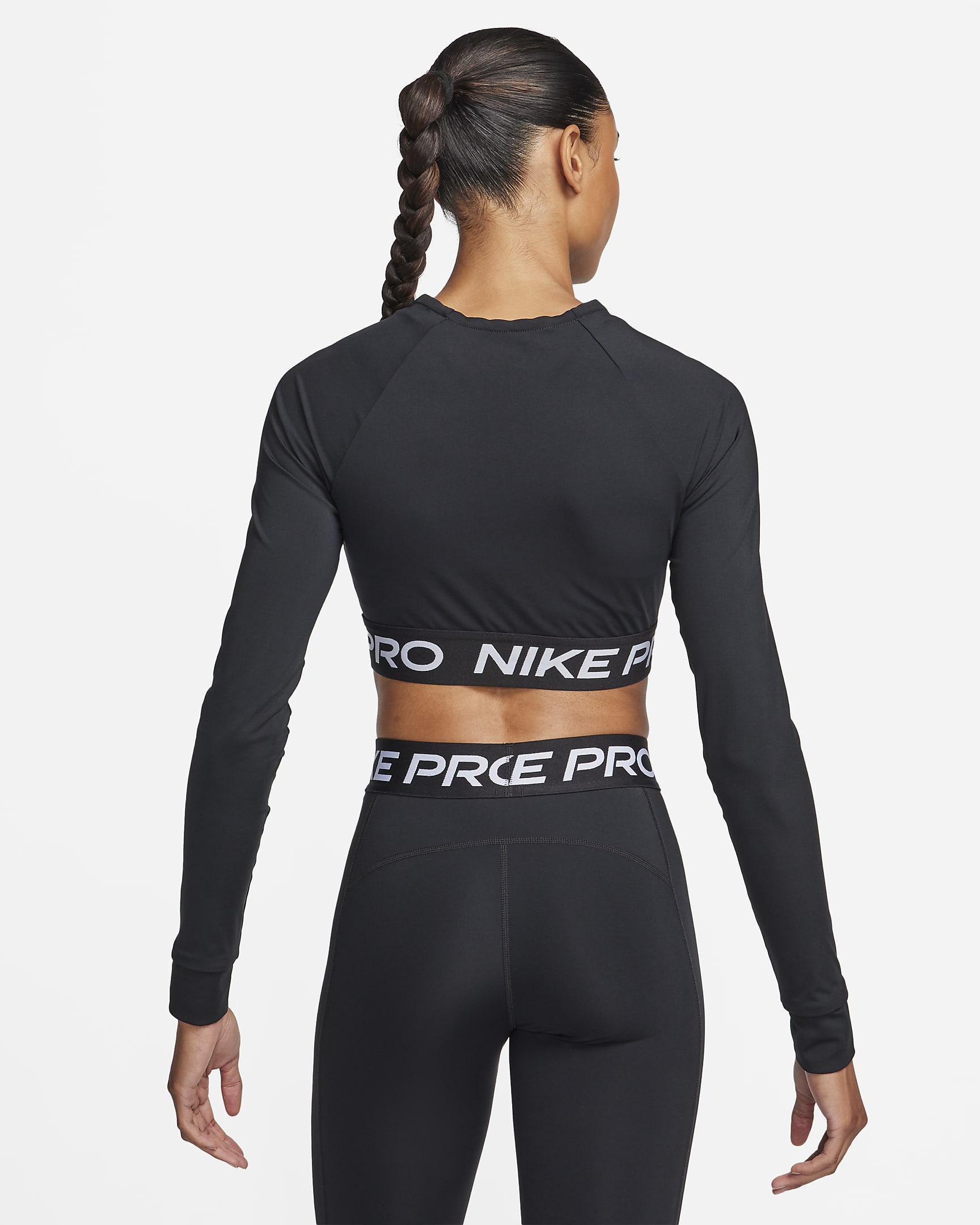 Nike Pro Women's Dri-FIT Cropped Long-Sleeve Top. Nike IL