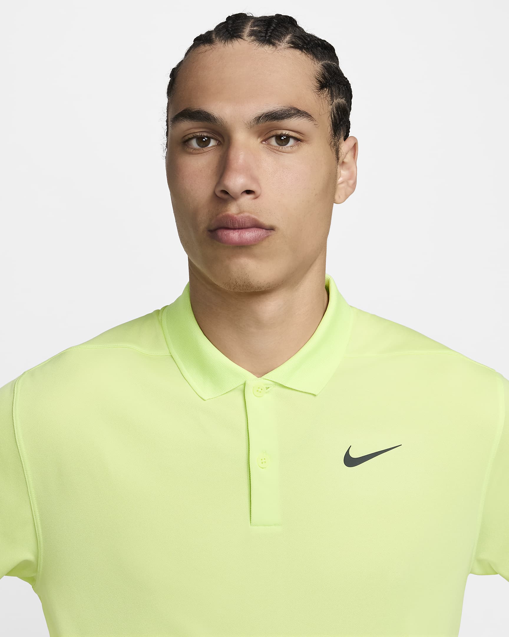 Męska koszulka polo do golfa Nike Dri-FIT Victory - Light Lemon Twist/Czerń