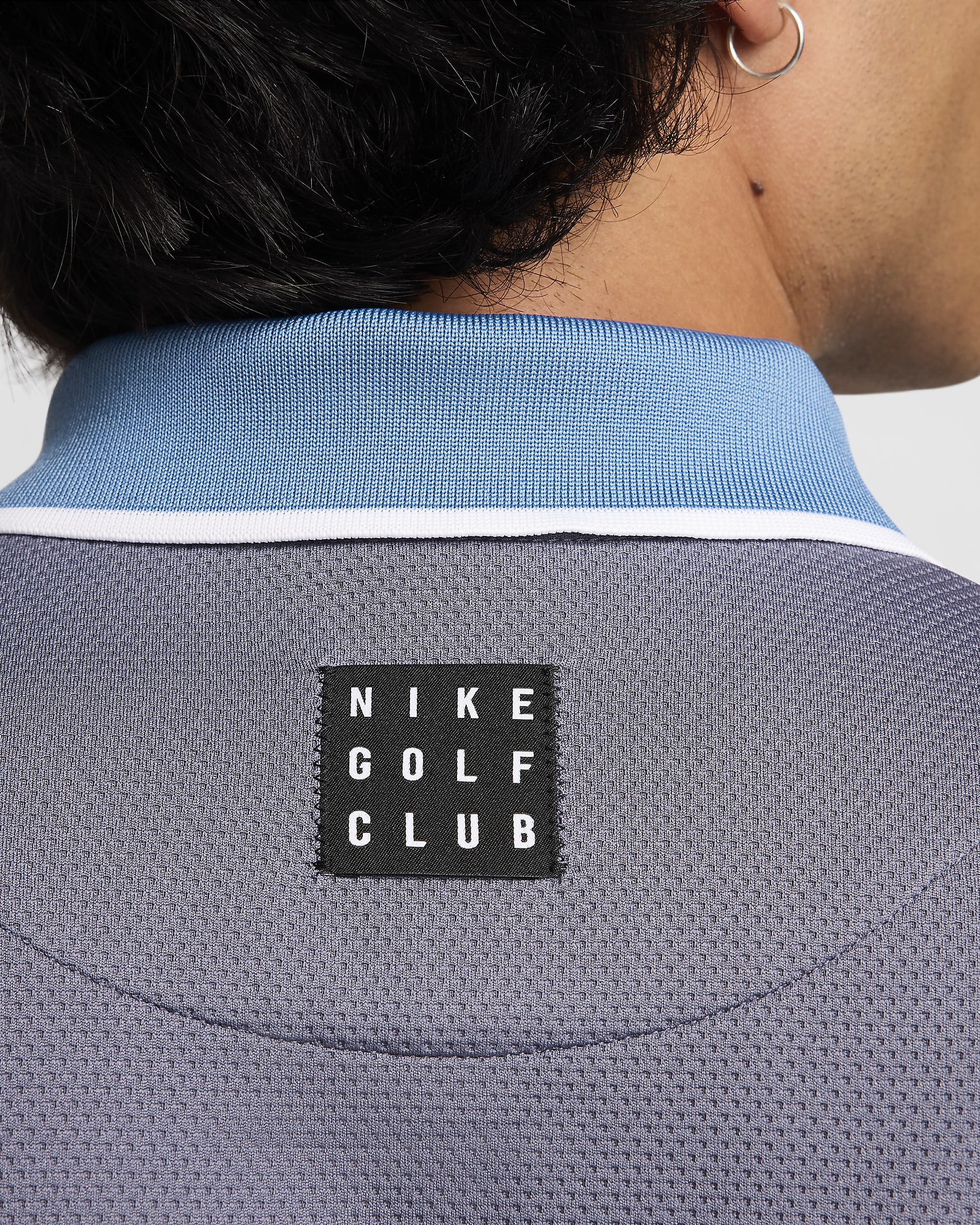 Nike Golf Club Dri-FIT galléros férfi golfpóló - Armory Navy/Light Carbon/Aegean Storm/Fehér