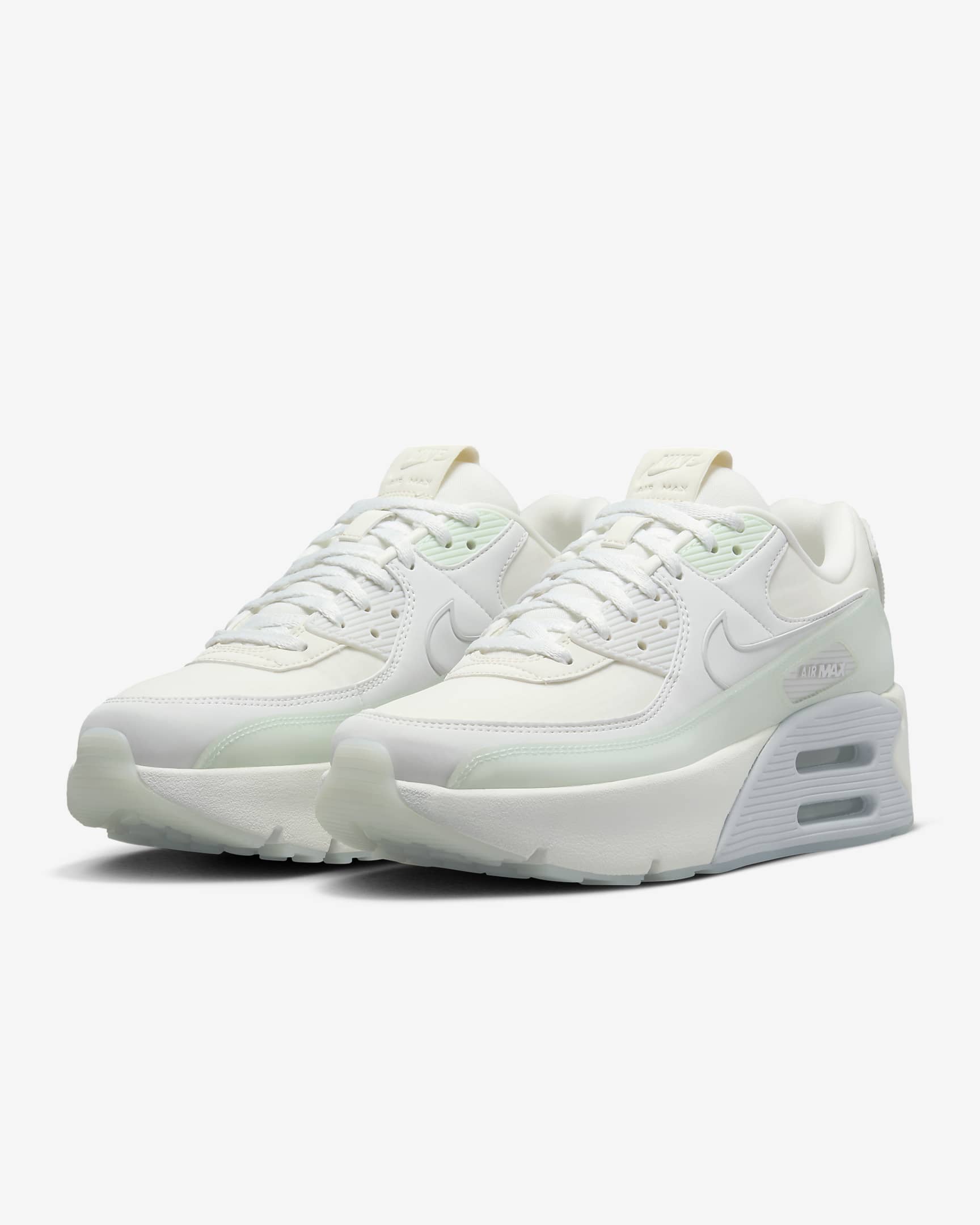 Tenis para mujer Nike Air Max 90 LV8 - Vela/Blanco cumbre/Polvo fotón/Verde ligero