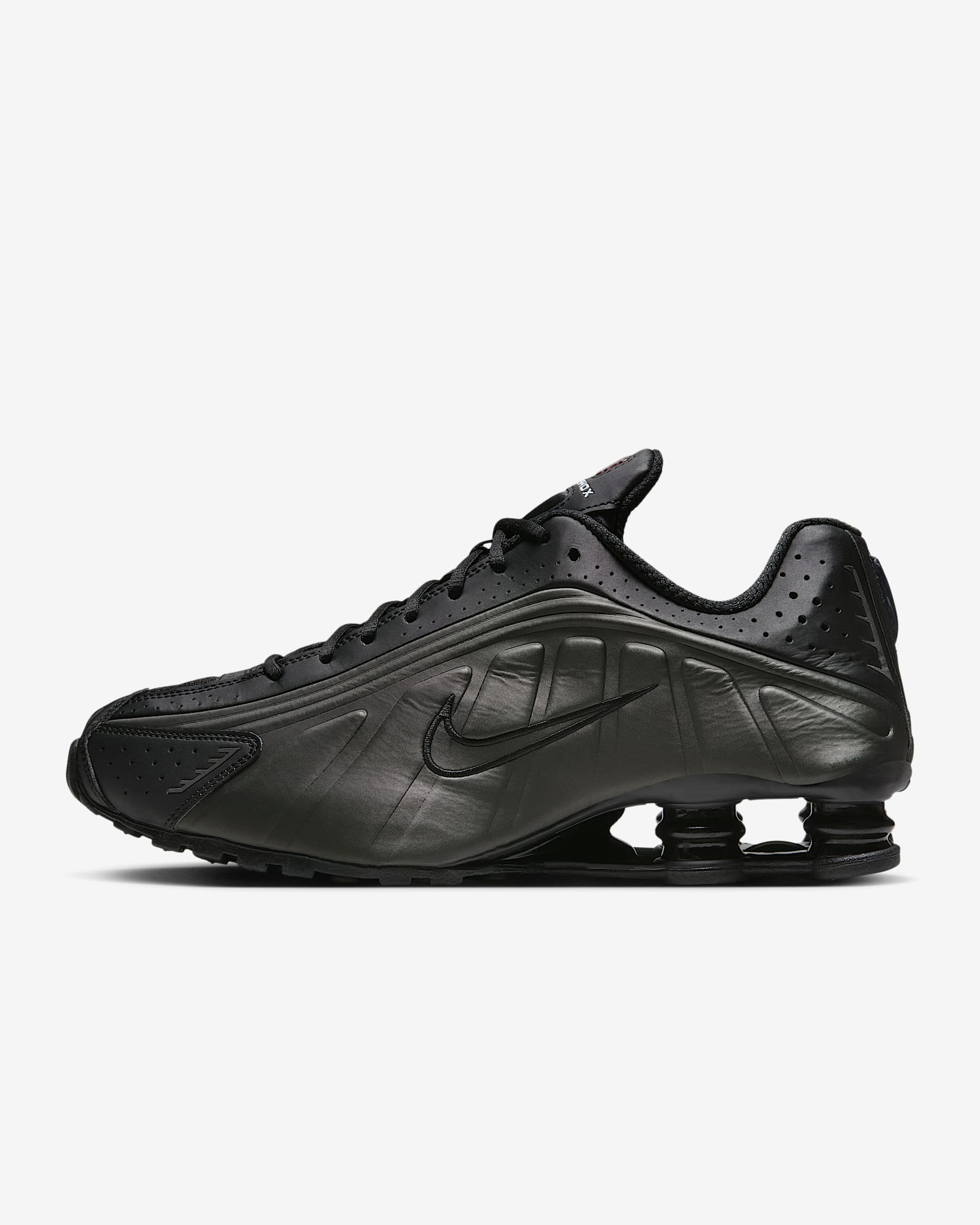 Nike Shox R4 Men's Shoes - Black/Black/Bright Crimson/Black