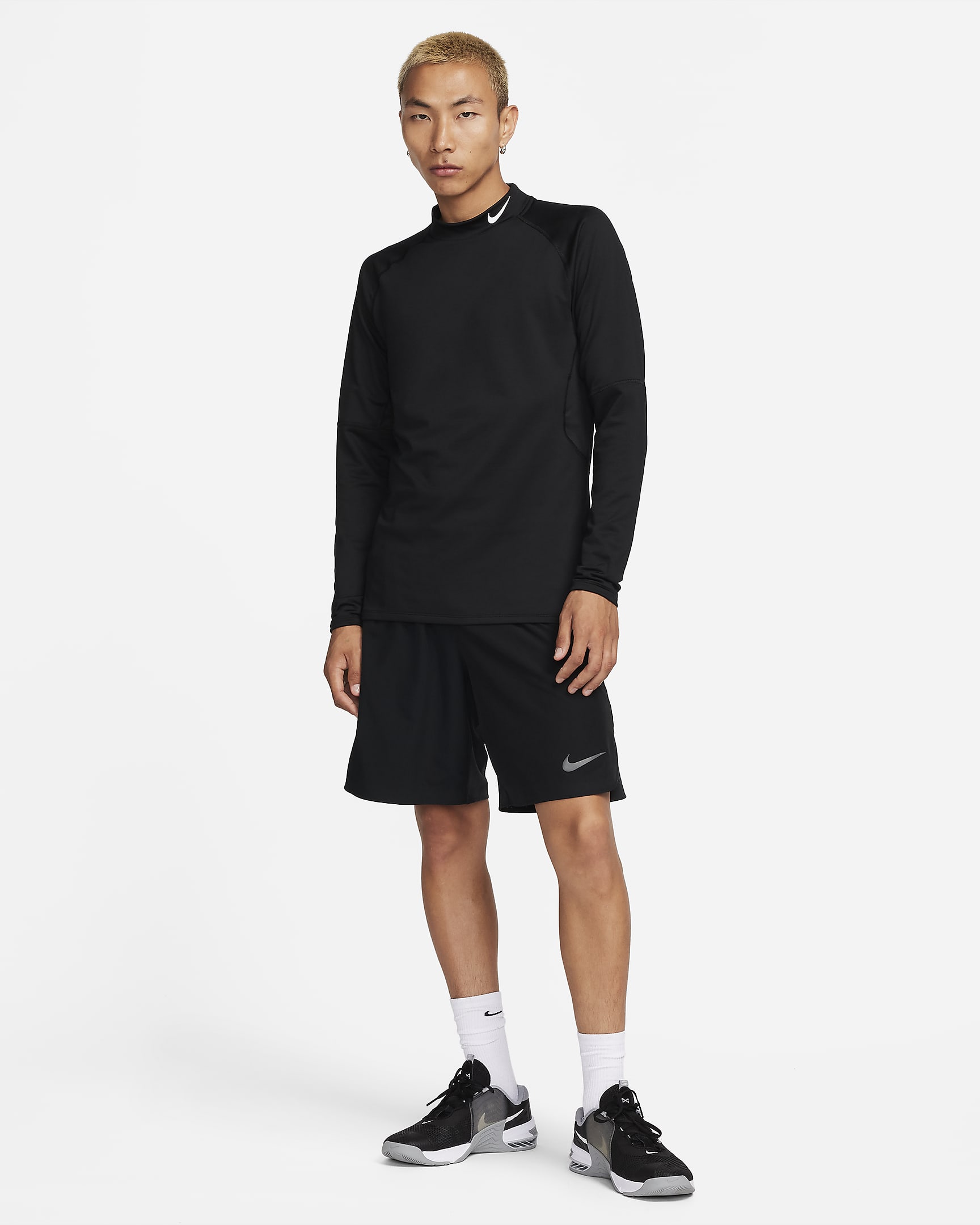 Nike Pro Men's Dri-FIT Warm Long-Sleeve Fitness Mock. Nike JP