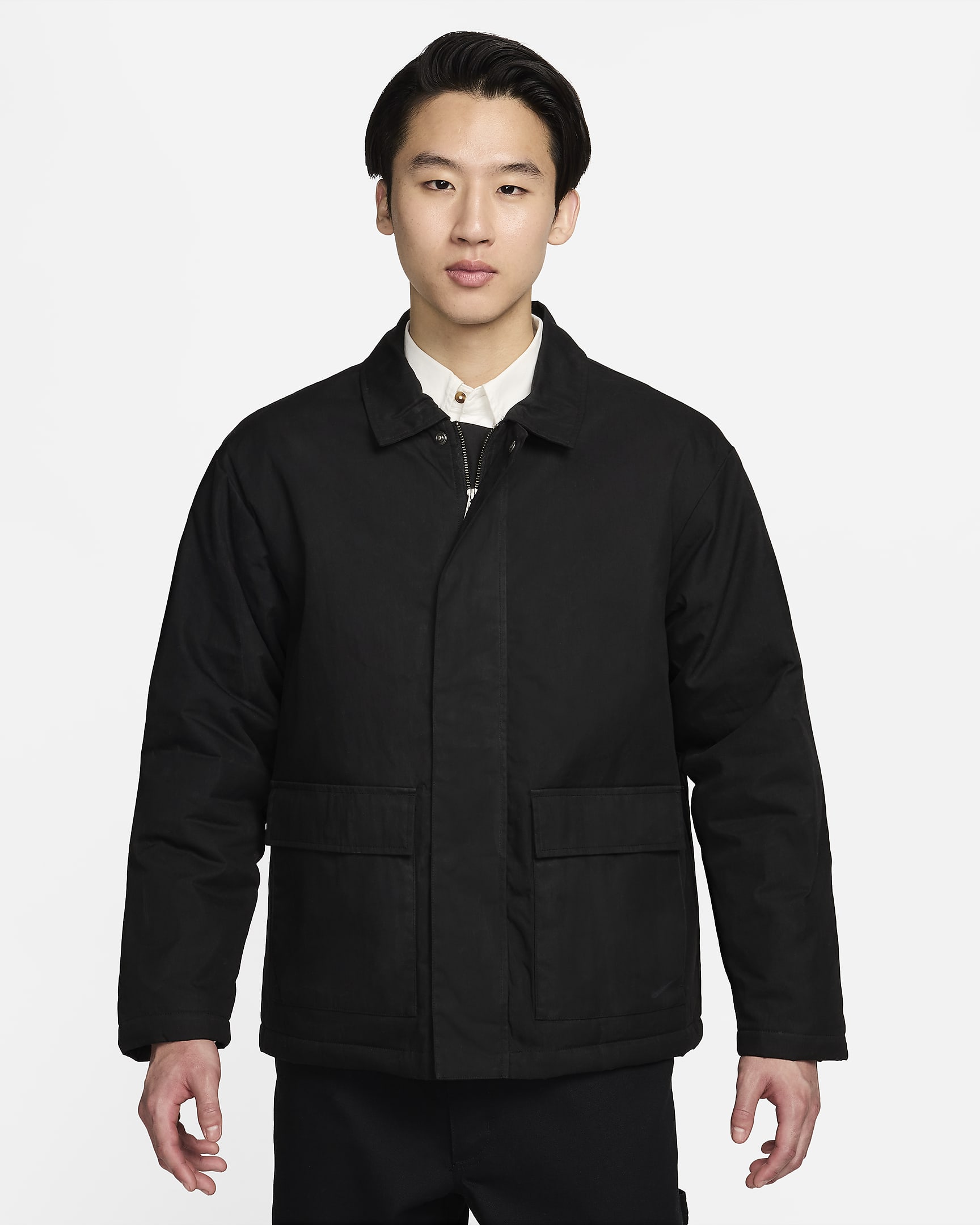 Nike Life Men's Waxed Canvas Work Jacket - Black/Black