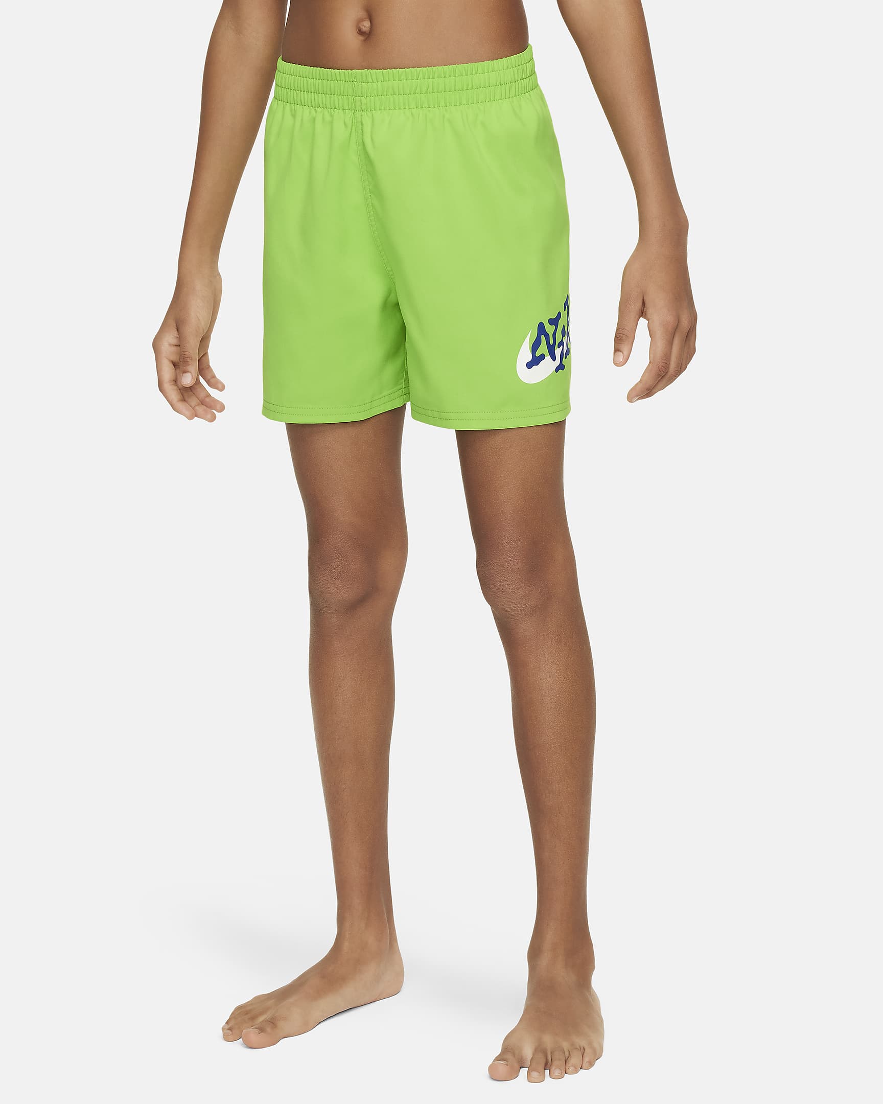 Shorts de vóleibol de 10 cm para niño talla grande Nike Swim Scribble - Verde acción