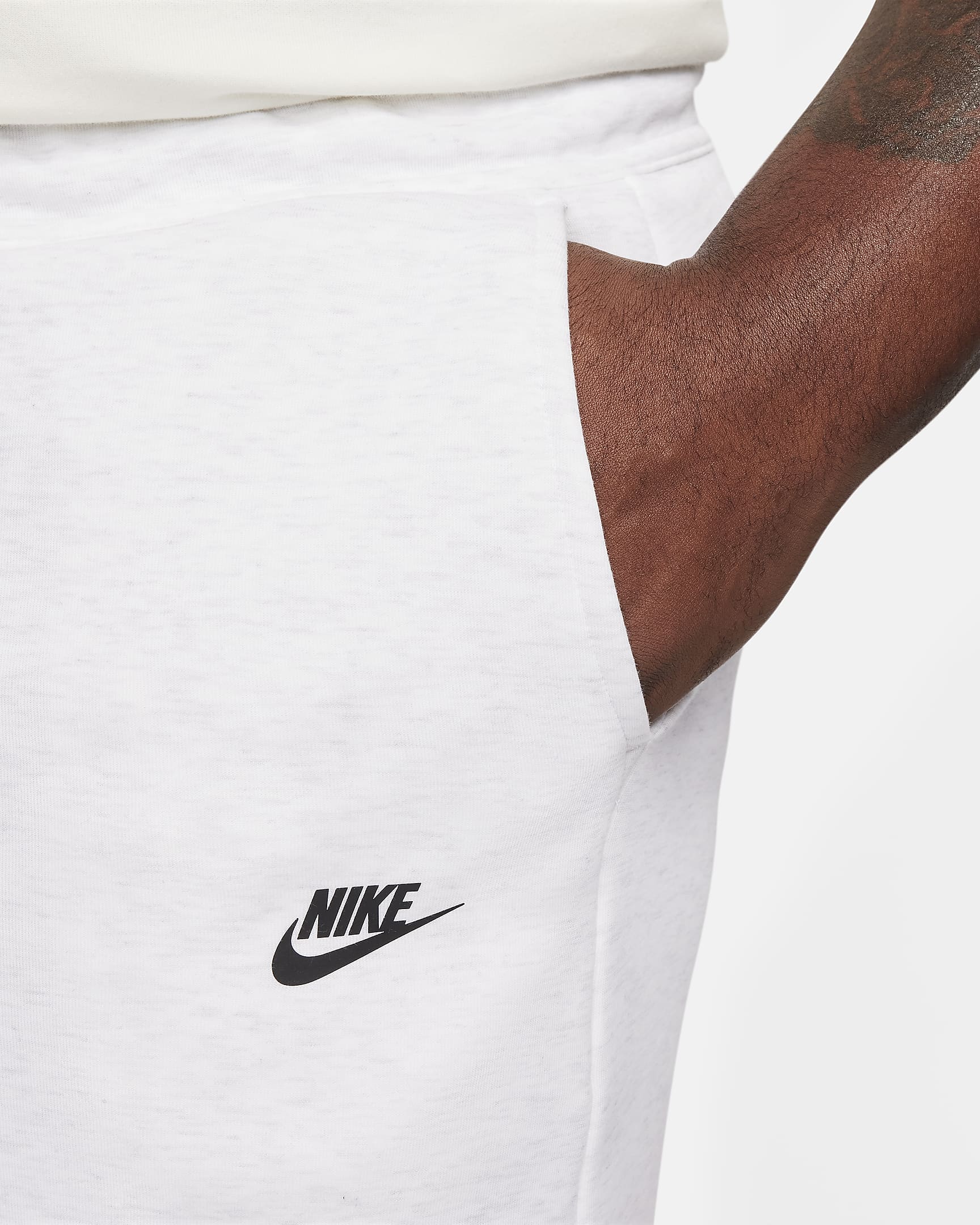 Nike Sportswear Tech Fleece-shorts til herre - Birch Heather/Svart