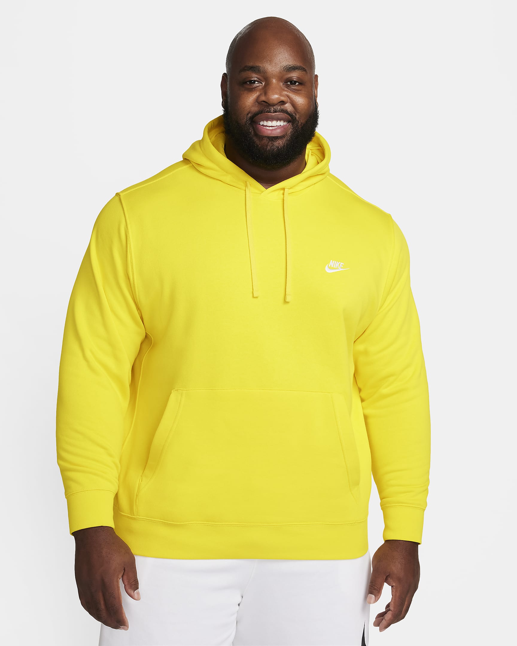 Sudadera con gorro sin cierre Nike Sportswear Club Fleece - Relámpago/Relámpago/Blanco