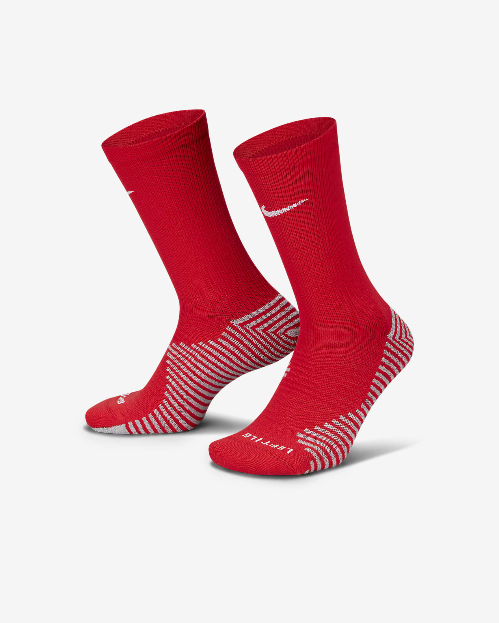 Chaussettes de football mi-mollet Nike Strike - University Red/Blanc