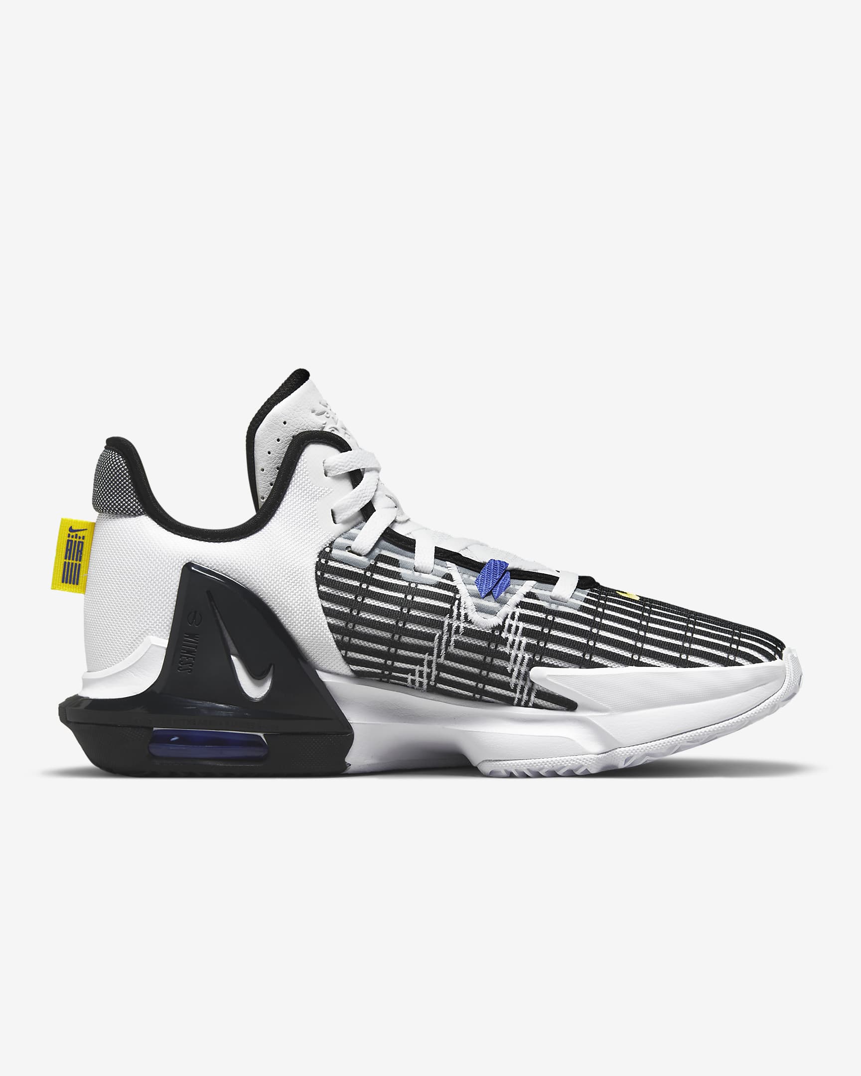 LeBron Witness 6 EP Basketball Shoes - White/Persian Violet/Yellow Strike/Black