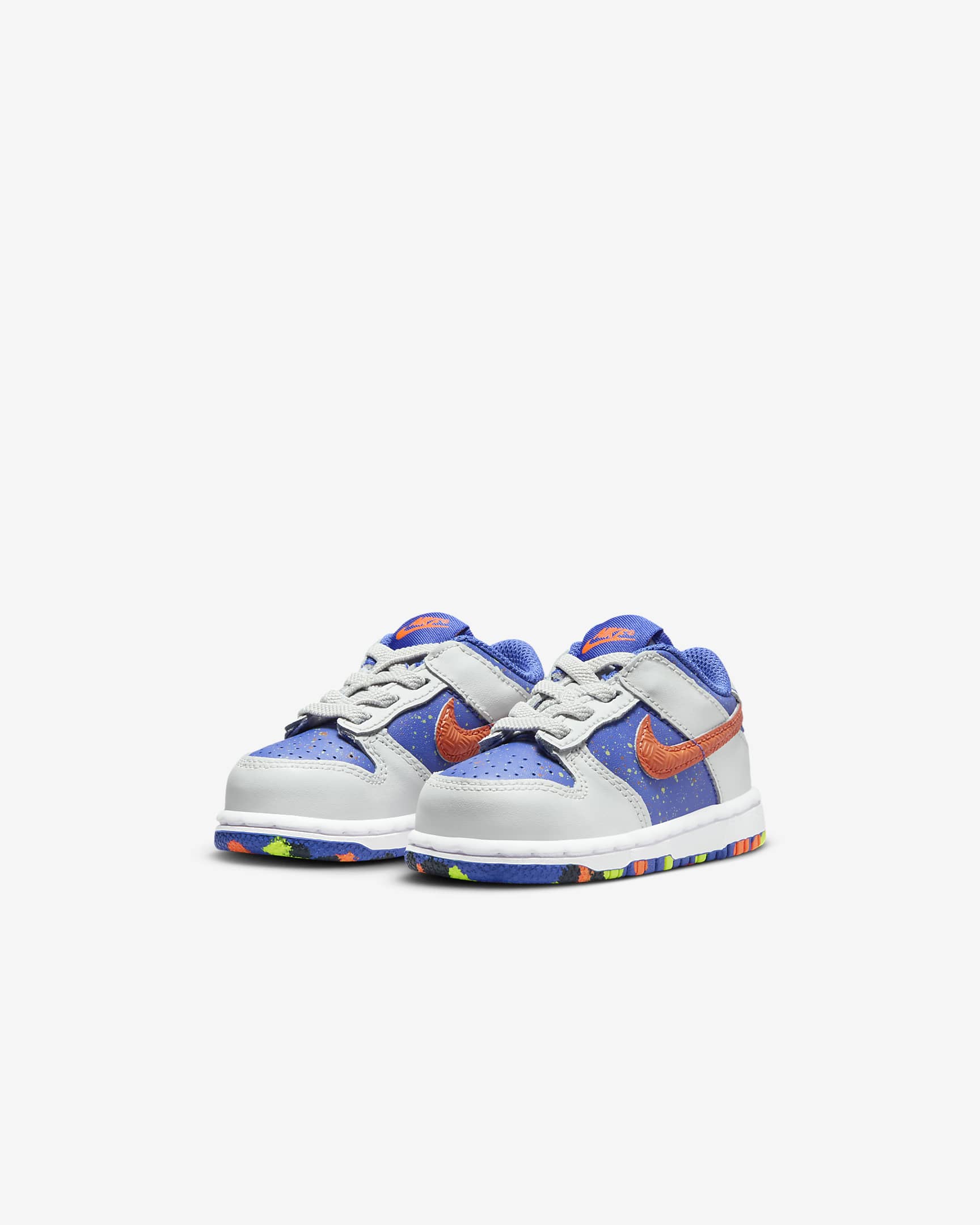 Nike Dunk Low Baby/Toddler Shoes - Photon Dust/Astronomy Blue/Volt/Total Orange