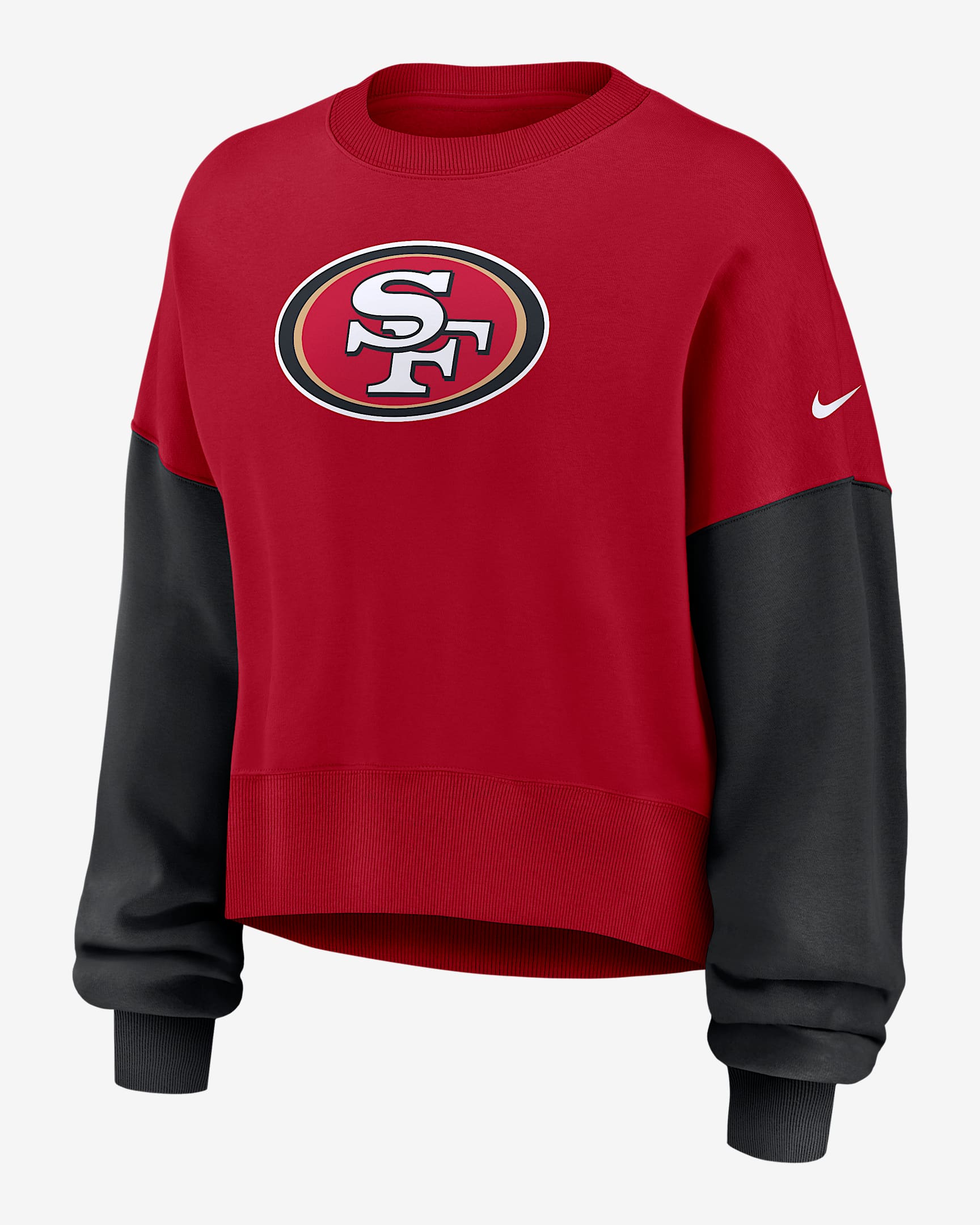 Sudadera de cuello redondo sin cierre Nike de la NFL para mujer San Francisco 49ers - Rojo gimnasio