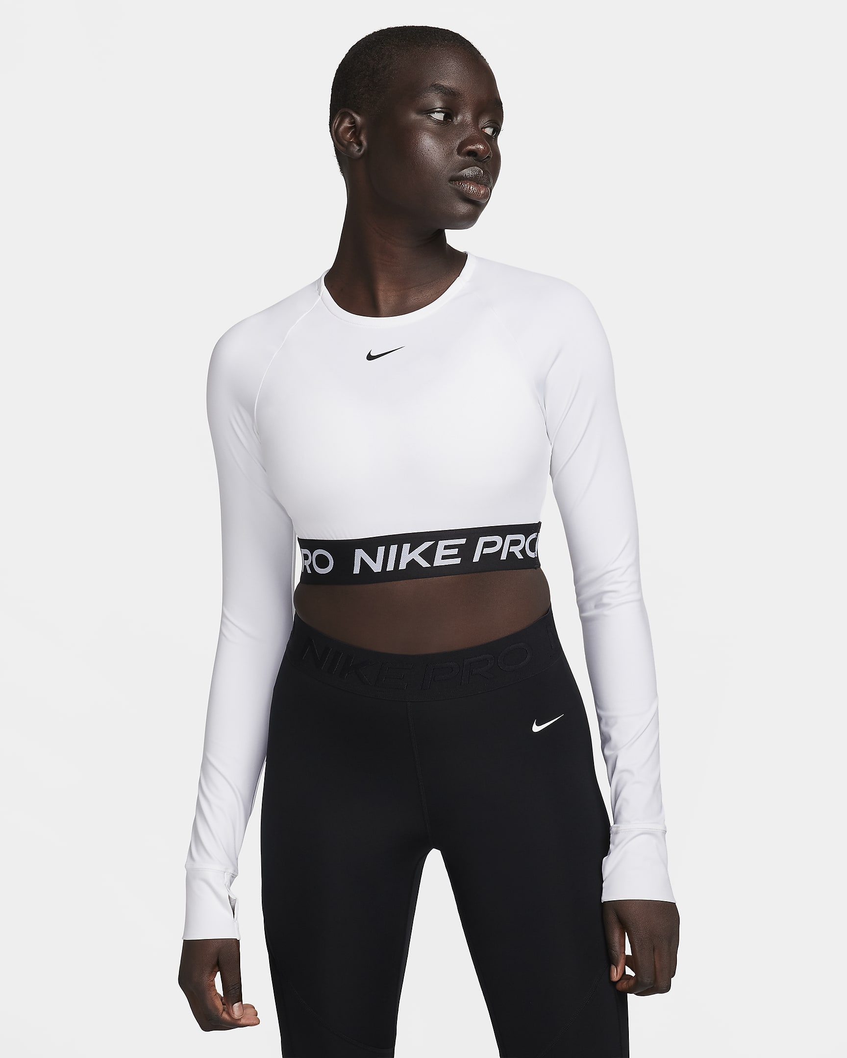 Nike Pro 365 Women's Dri-FIT Cropped Long-Sleeve Top. Nike.com