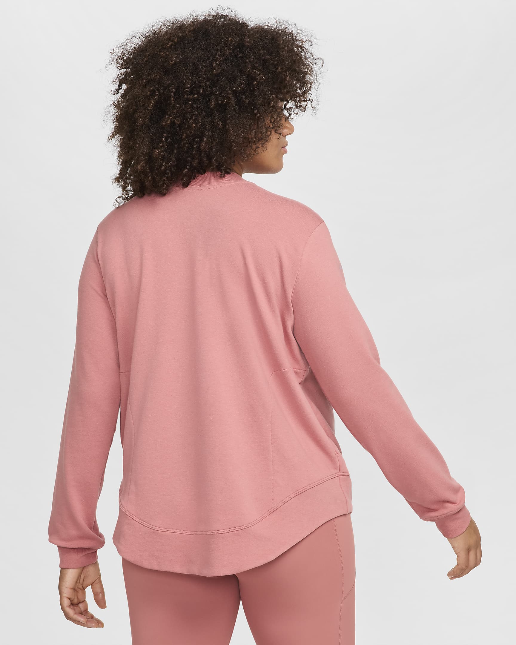 Sudadera reversible de tejido French Terry para mujer (Maternity) Nike (M) One - Rosa cañón