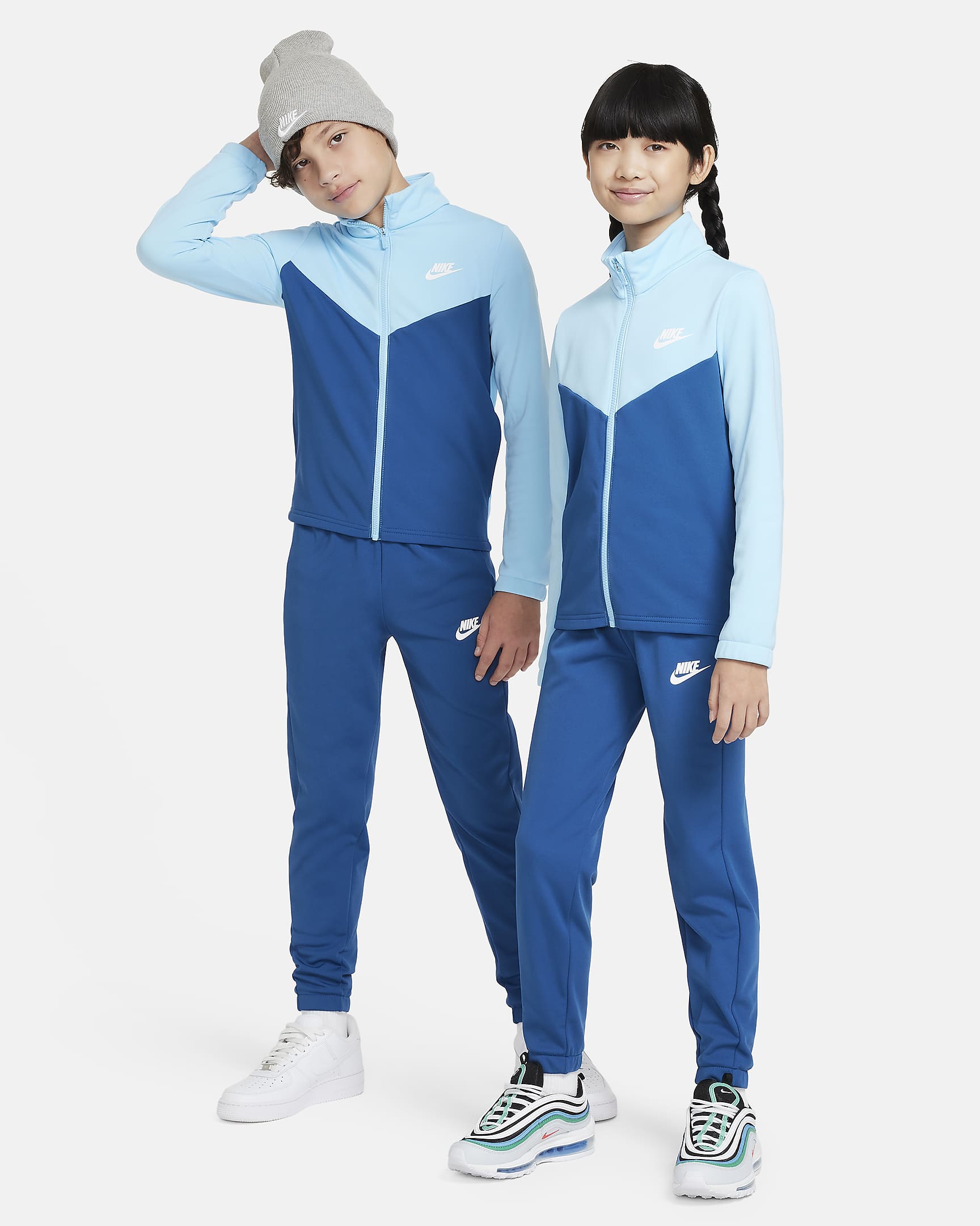 Nike Sportswear Older Kids' Tracksuit - Aquarius Blue/Court Blue/White