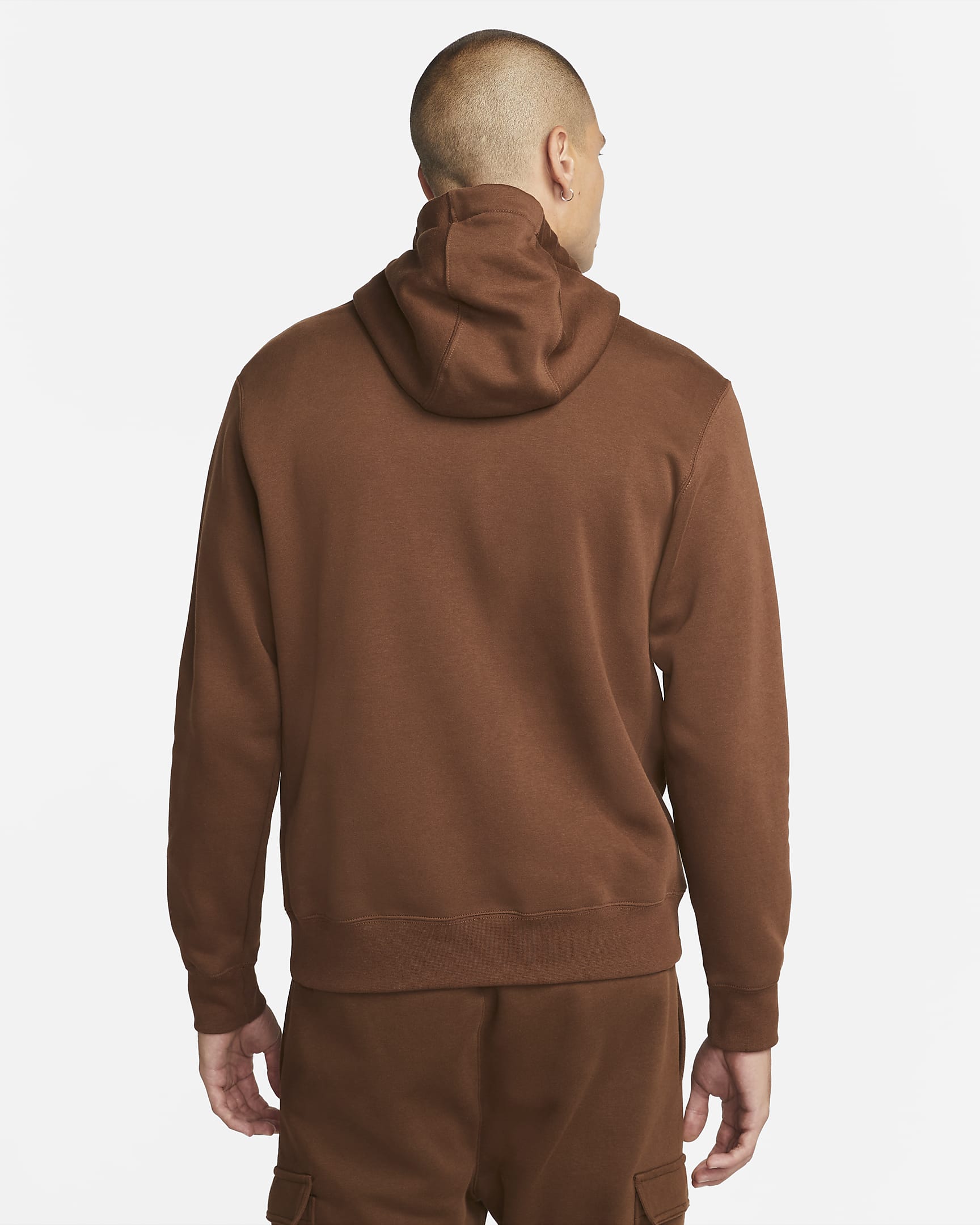 Sudadera con gorro sin cierre Nike Sportswear Club Fleece - Cacao impresionante/Cacao impresionante/Blanco