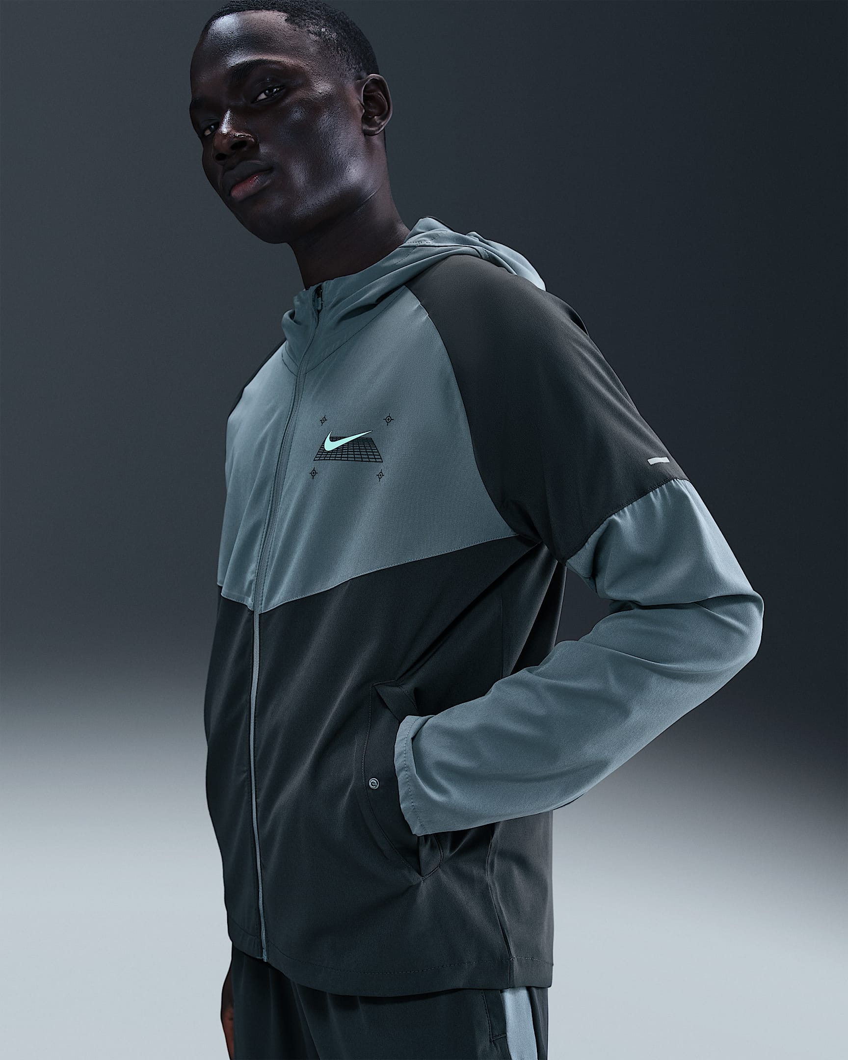 Nike Miler Chaqueta de running - Hombre - Anthracite/Cool Grey