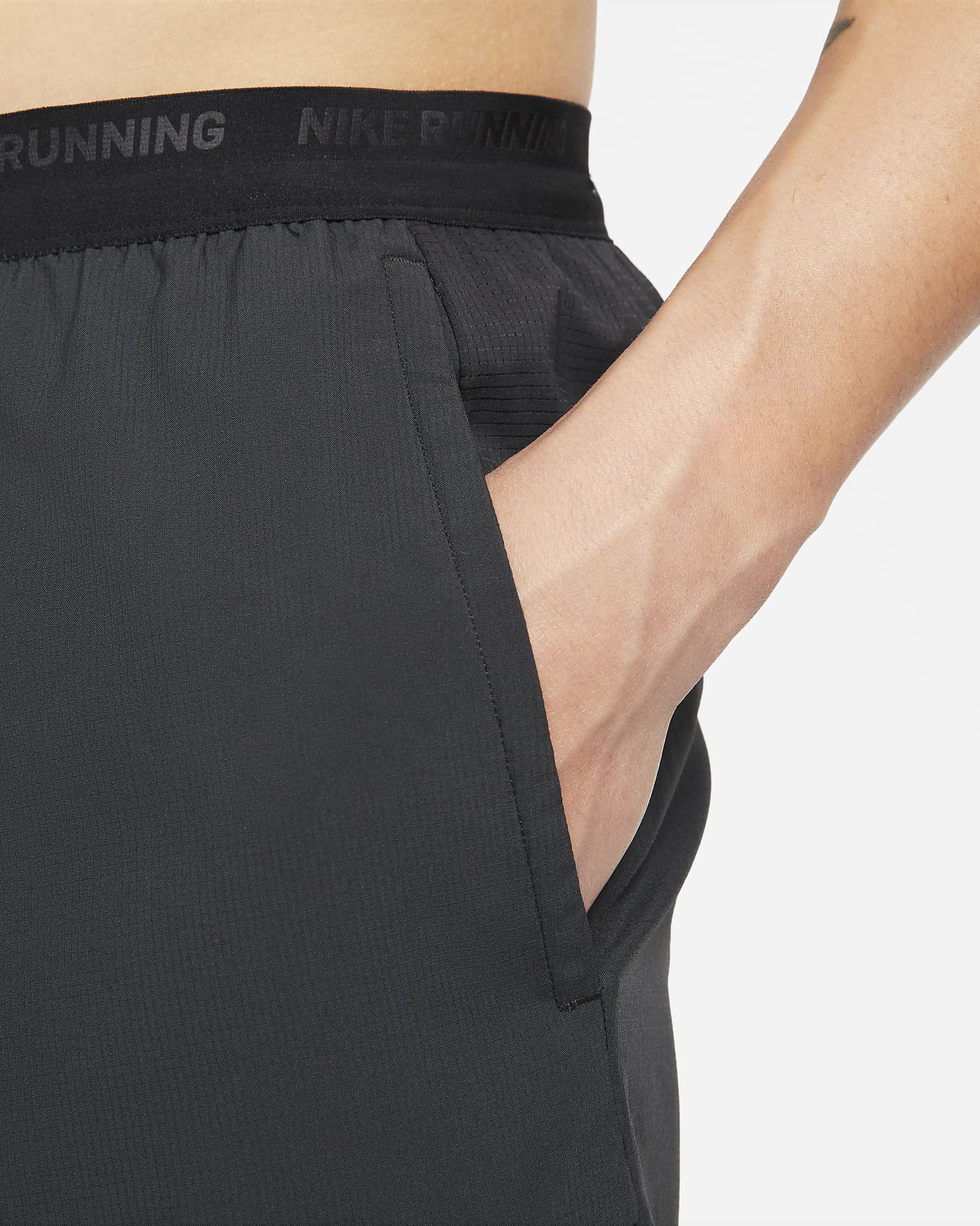 Nike Dri-FIT Stride Men's 13cm (approx.) Brief-Lined Running Shorts - Black/Black