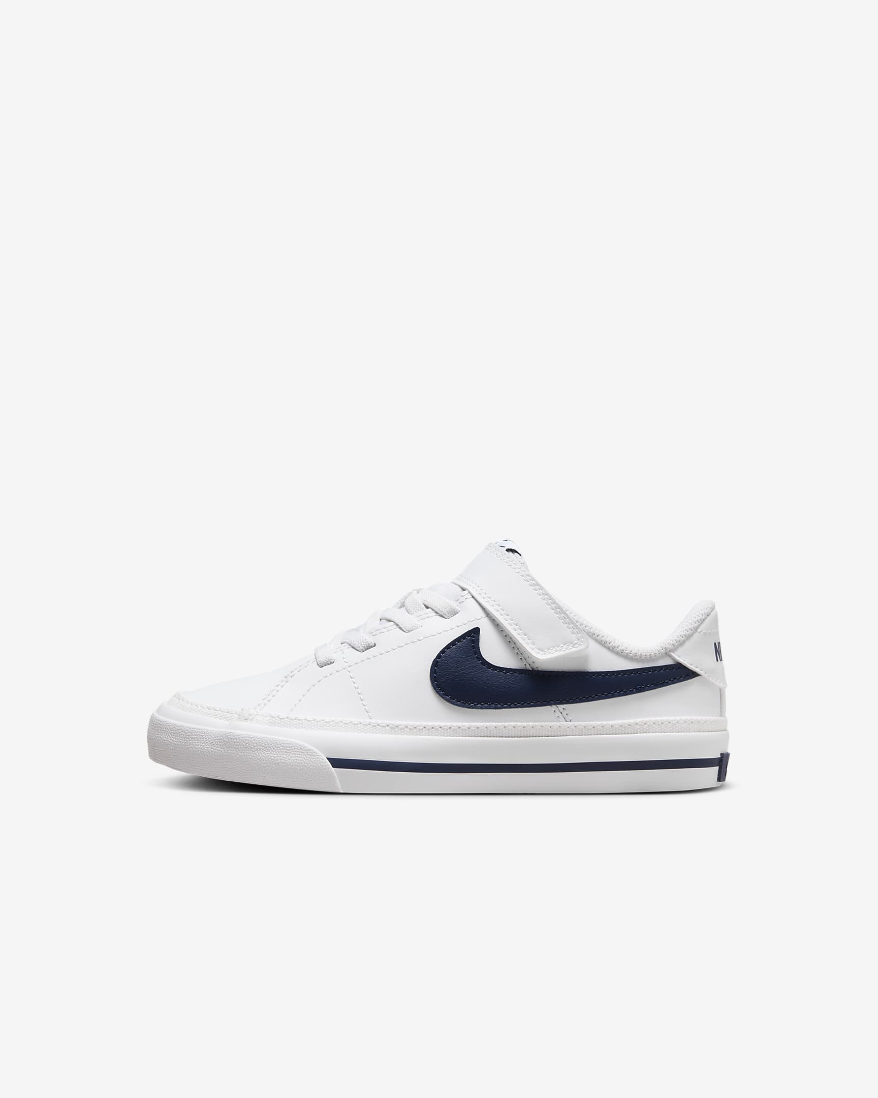 NikeCourt Legacy Younger Kids' Shoes - White/Midnight Navy