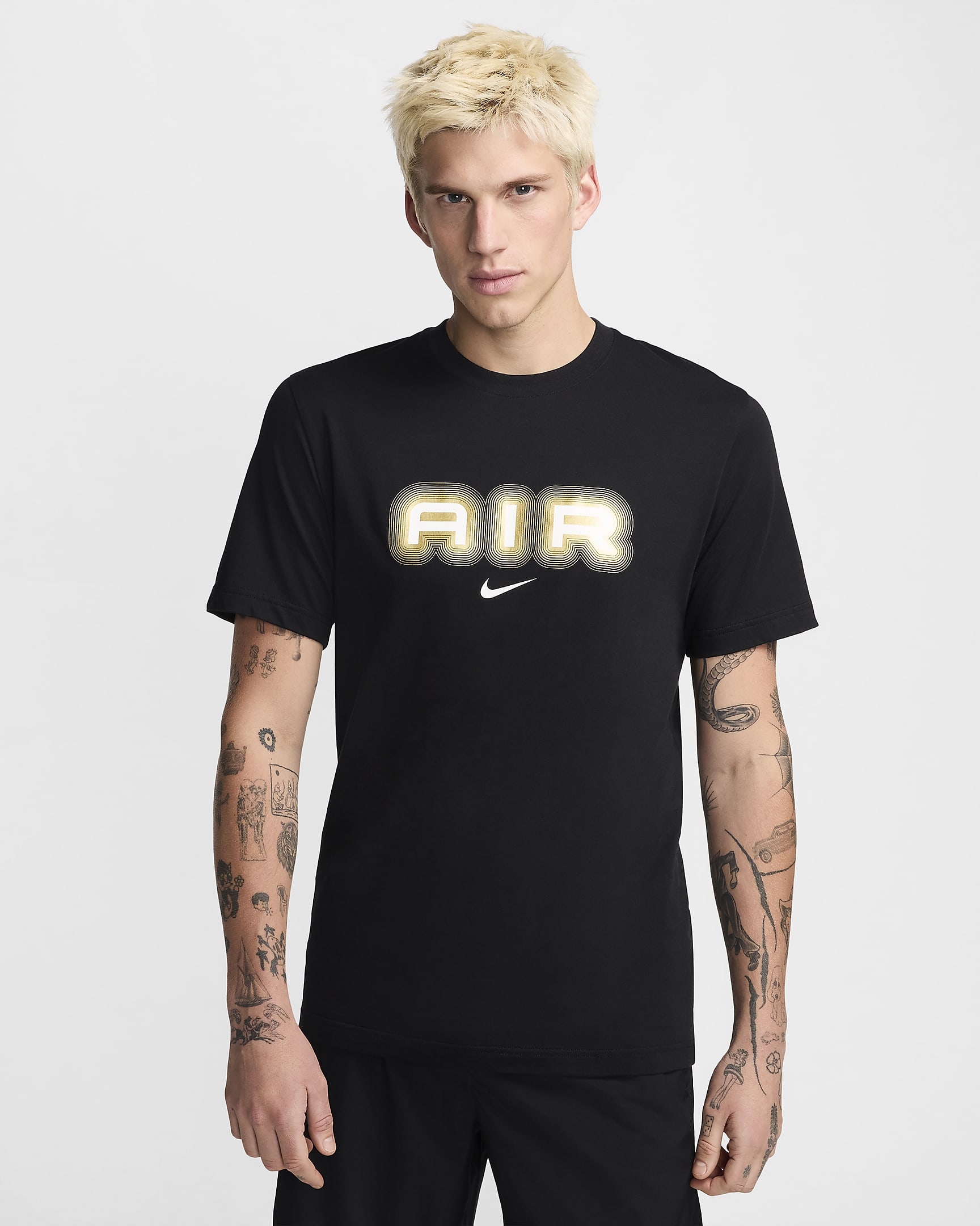 Nike Air Men's Graphic T-Shirt - Black/Metallic Gold