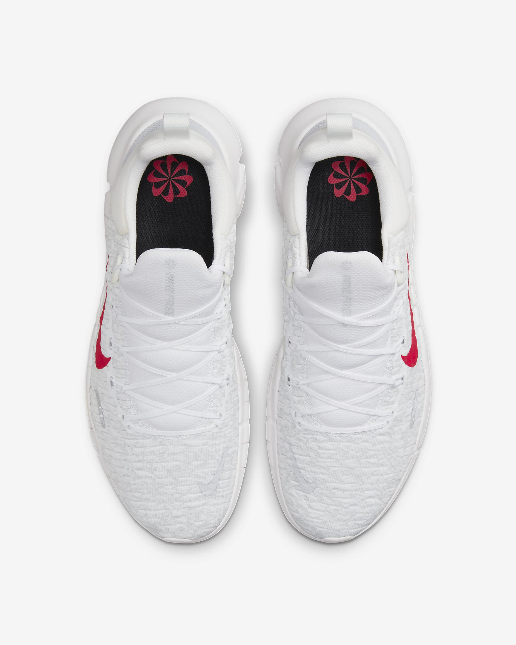 Nike Free Run 5.0 Men's Road Running Shoes - White/Off-White/Pure Platinum/Siren Red