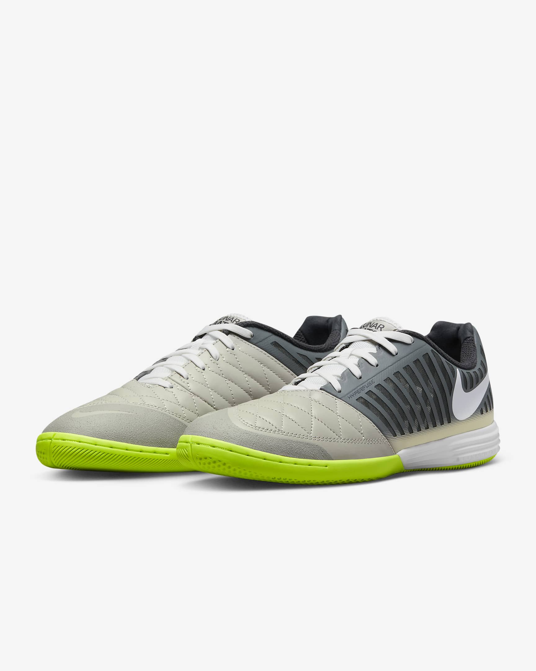 Nike Lunargato II 體育館/路面低筒足球鞋 - Smoke Grey/Anthracite/Pale Grey/白色