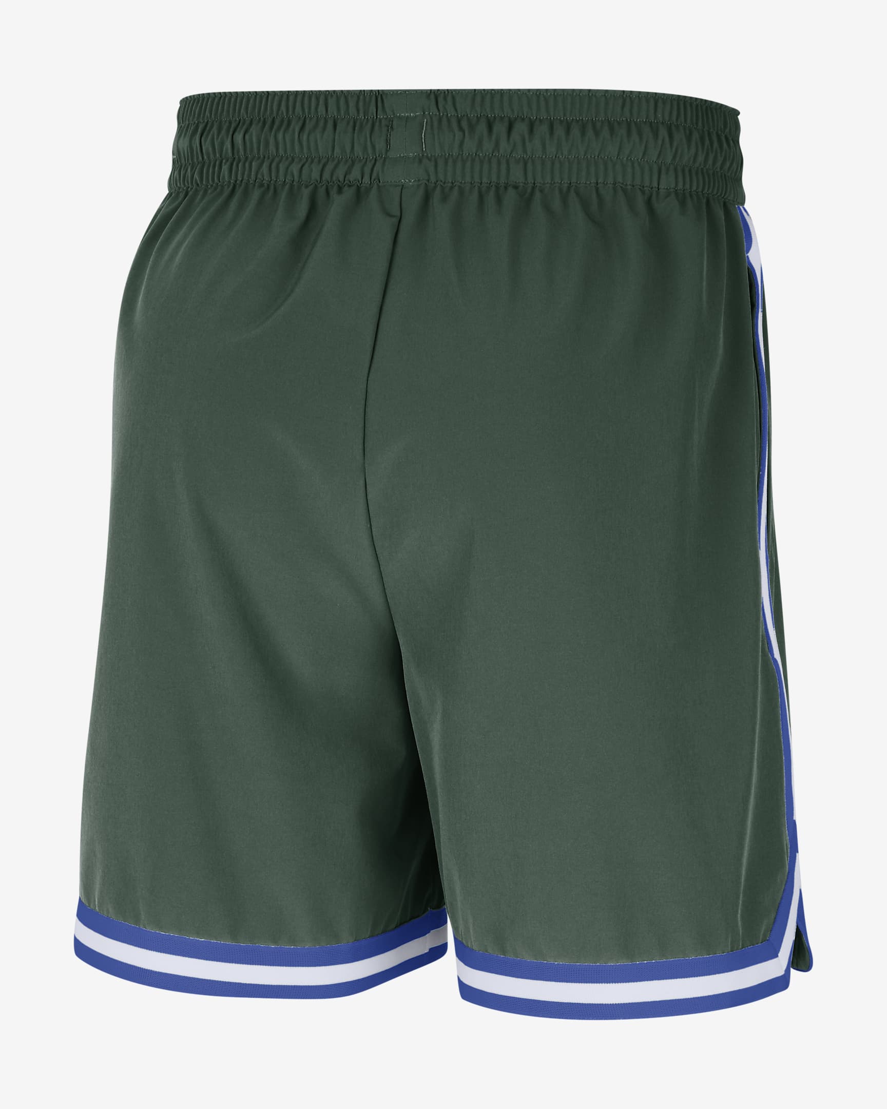 Shorts Nike Dri-FIT de la NBA de 15 cm para hombre Milwaukee Bucks DNA - Abeto/Royal juego/Blanco